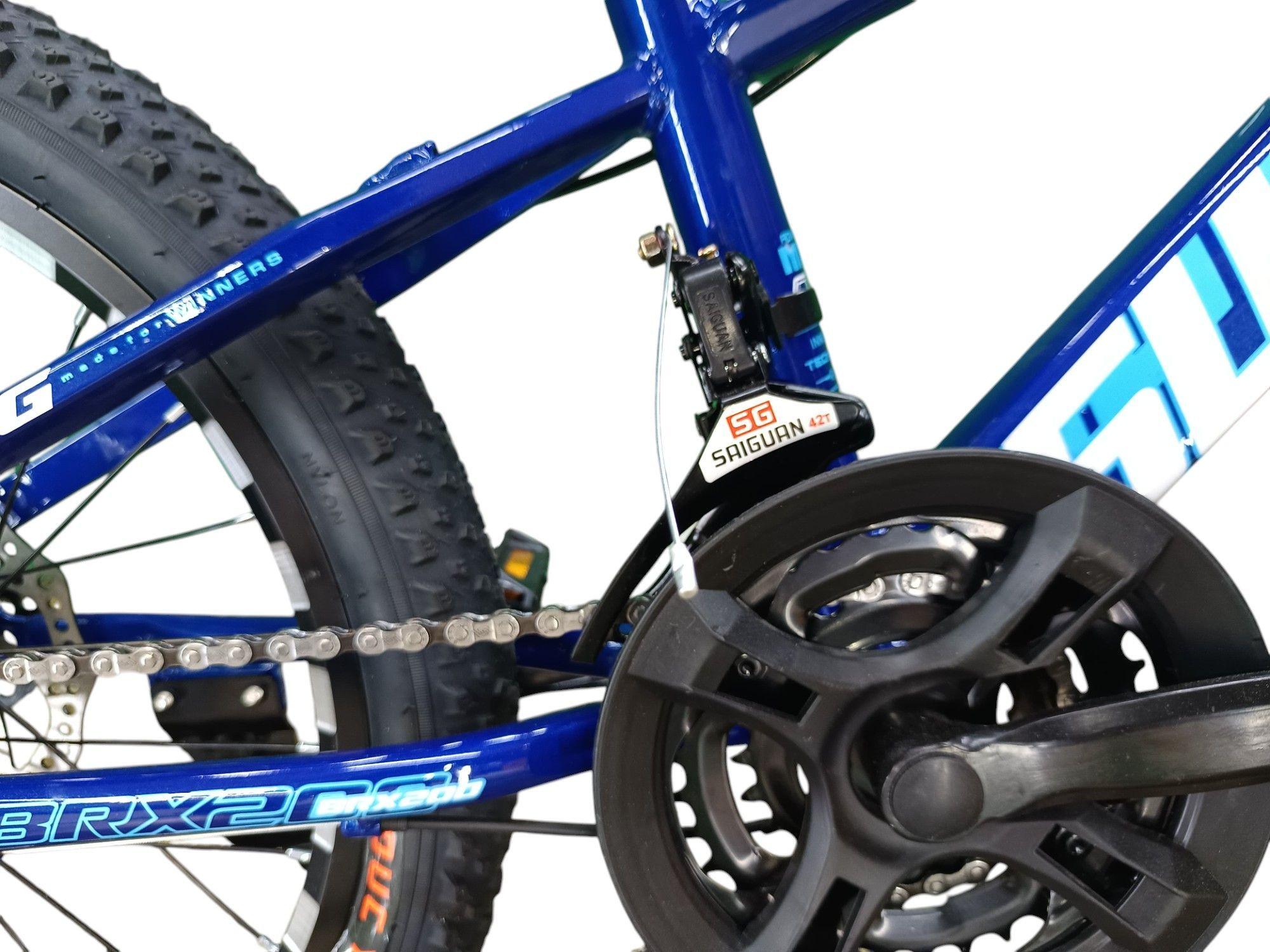 Bicicleta Aro 20 Brxing SV7 Azul Oscuro Con Freno Disco Y 21 Velocidades-6
