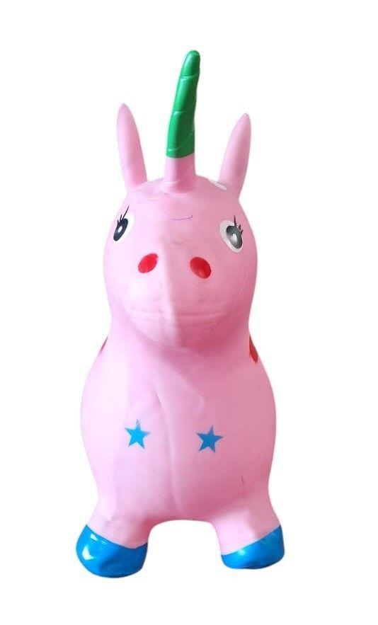 Unicornio Saltarín Inflable Con Sonido – Rosado-2