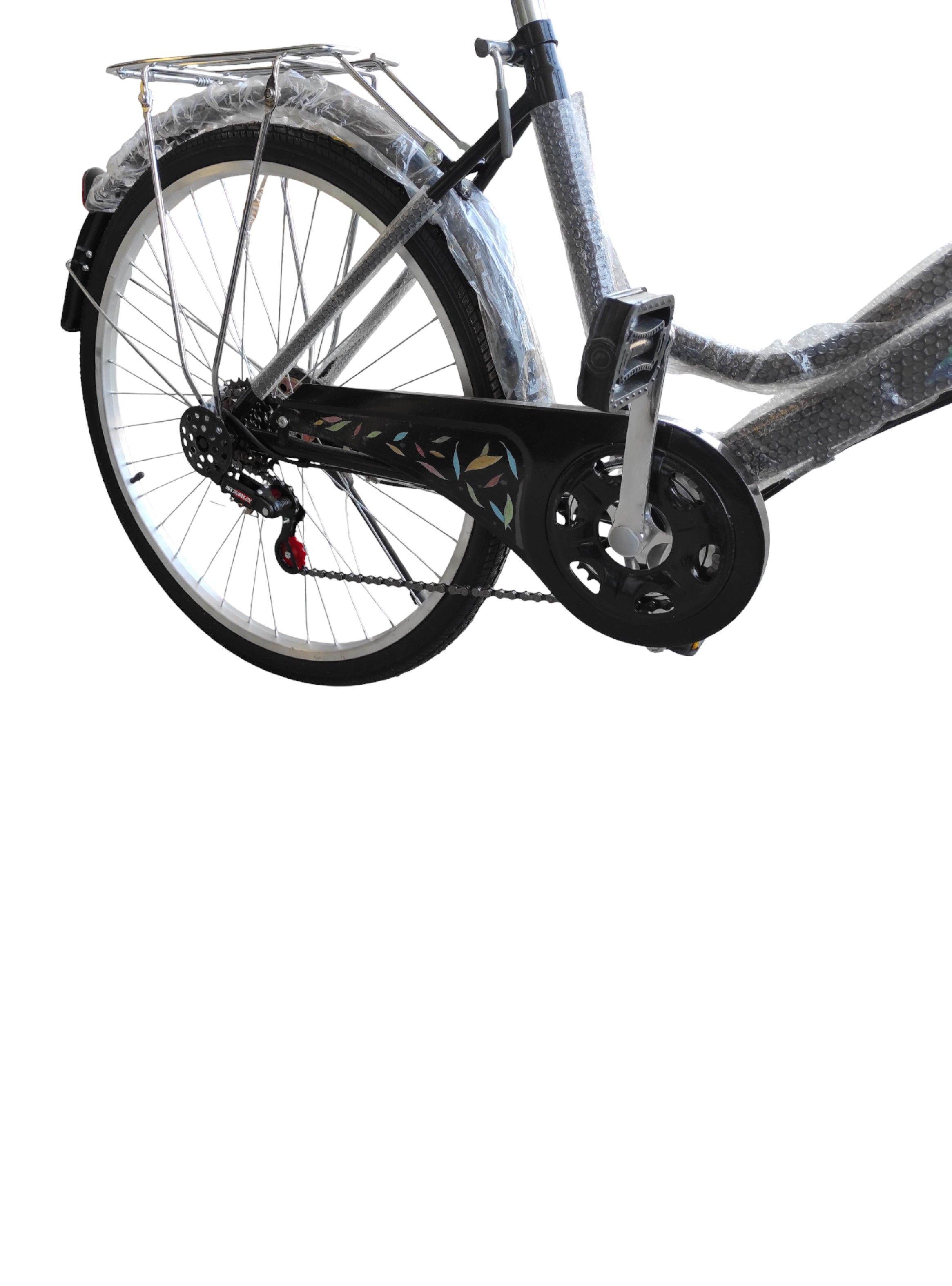 Bicicleta Aro 27.5  Puleda Negro de Paseo Con 7 Velocidades Y Freno Disco	-2