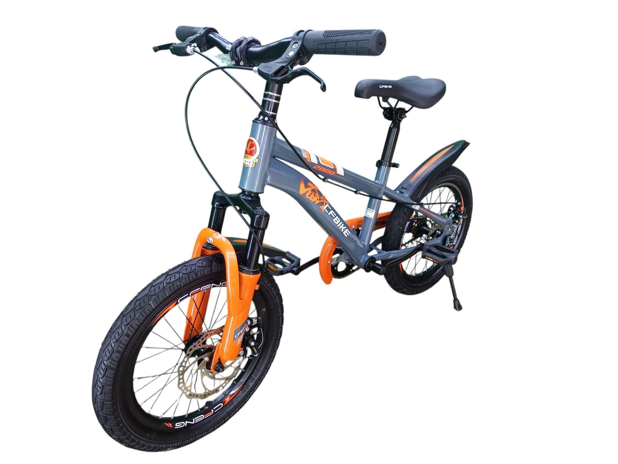 Bicicleta Aro 16 Cfbike Gris Naranjo-2
