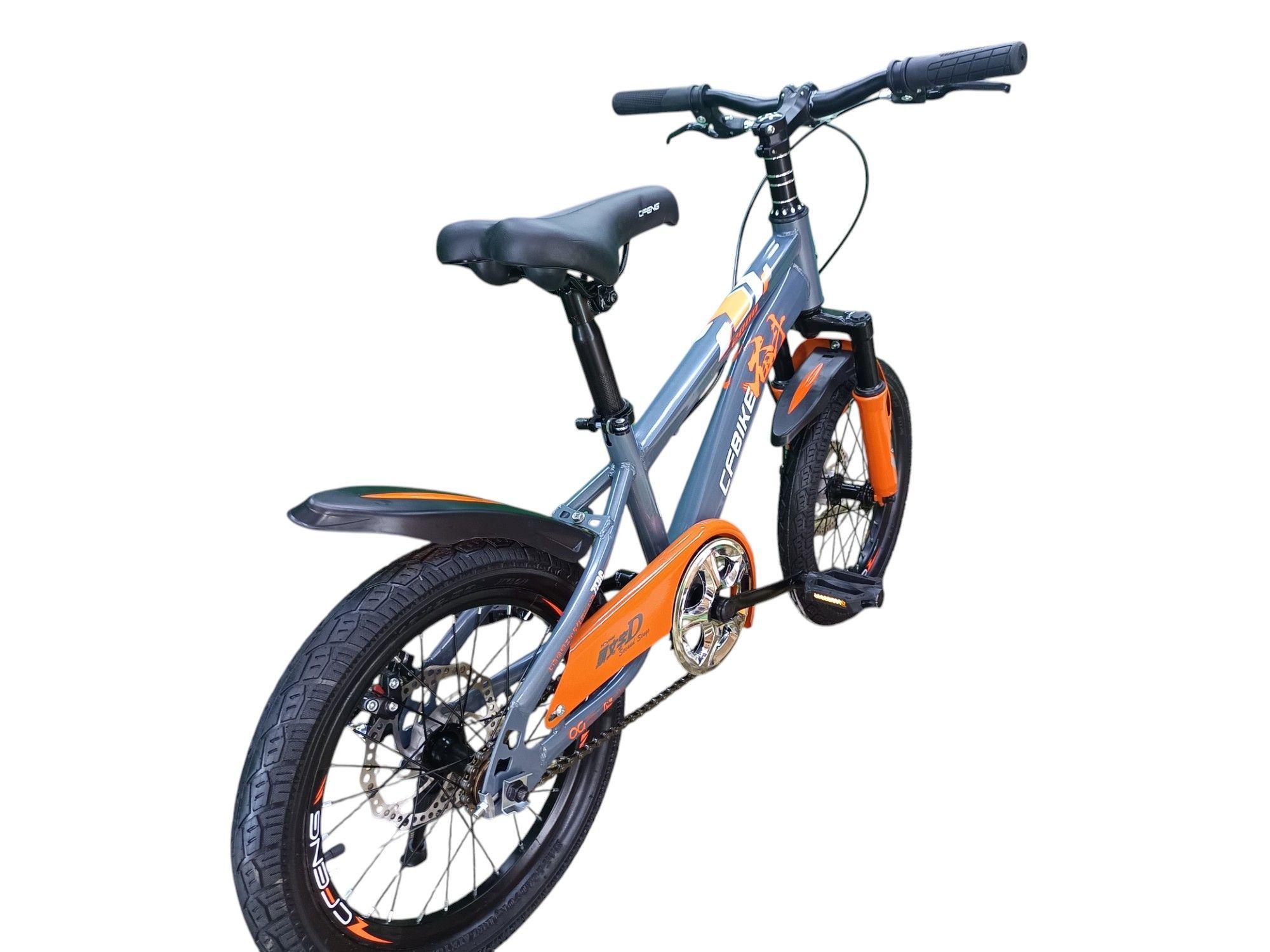 Bicicleta Aro 16 Cfbike Gris Naranjo-3