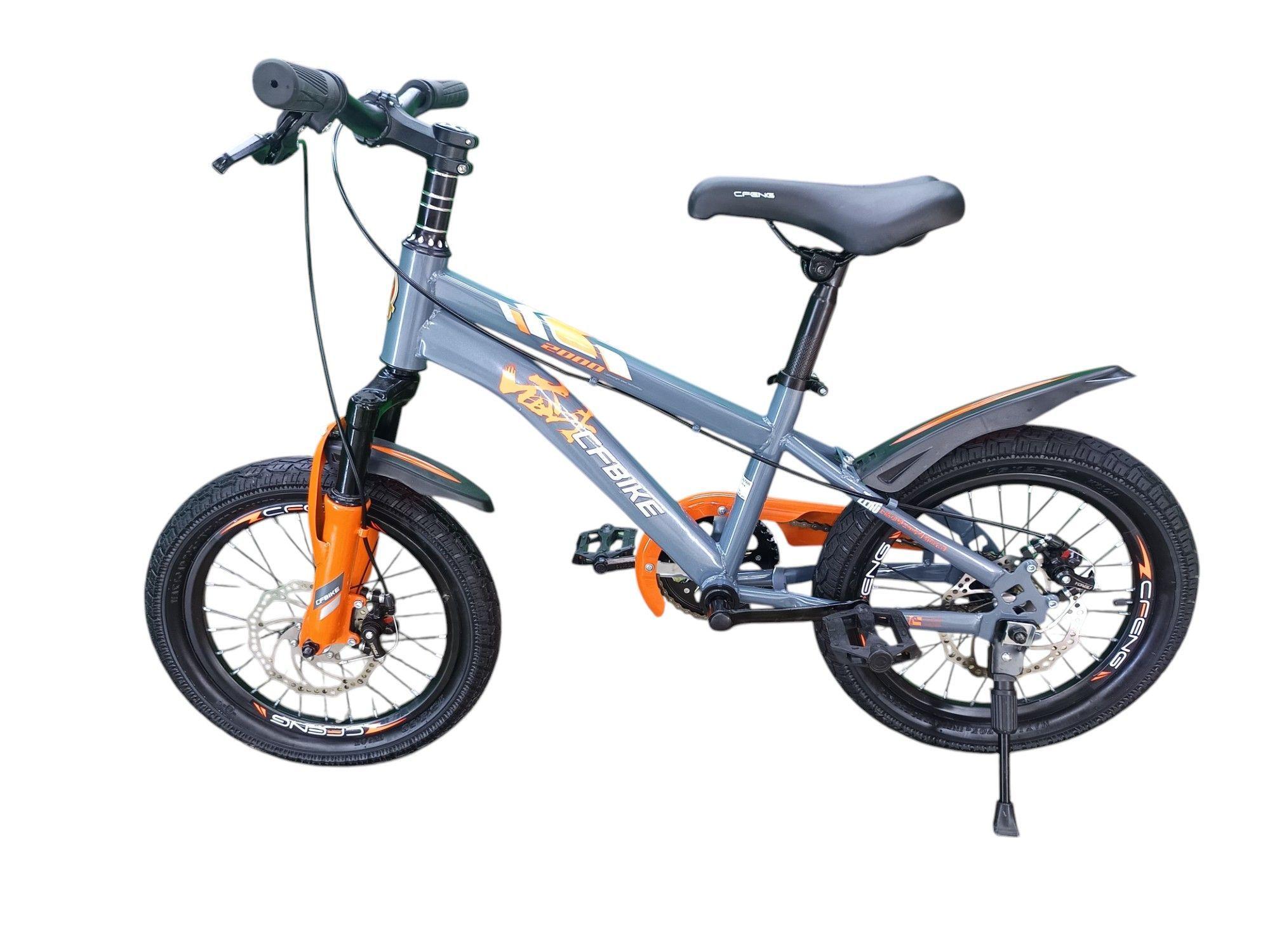 Bicicleta Aro 16 Cfbike Gris Naranjo-4
