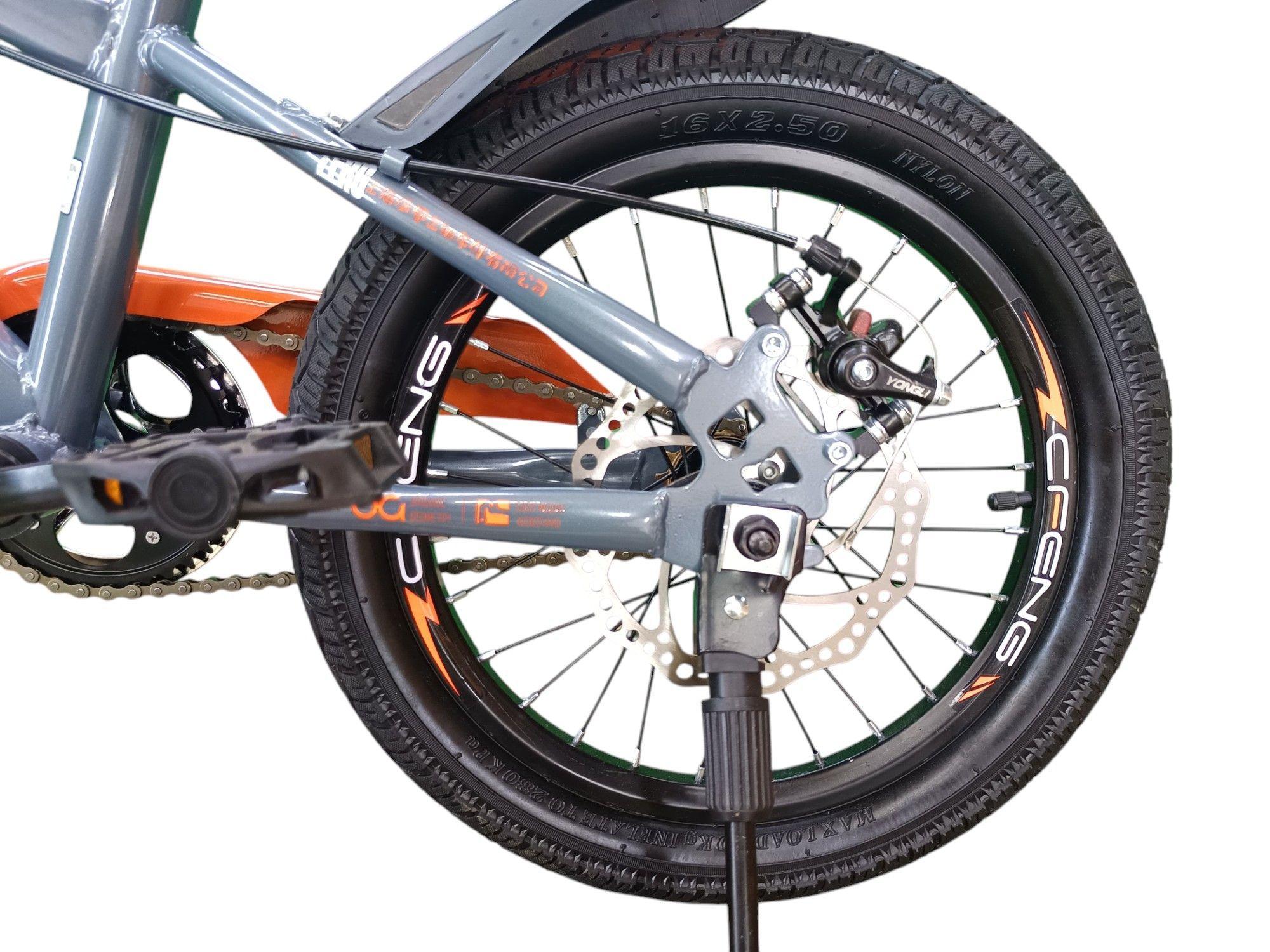 Bicicleta Aro 16 Cfbike Gris Naranjo-5