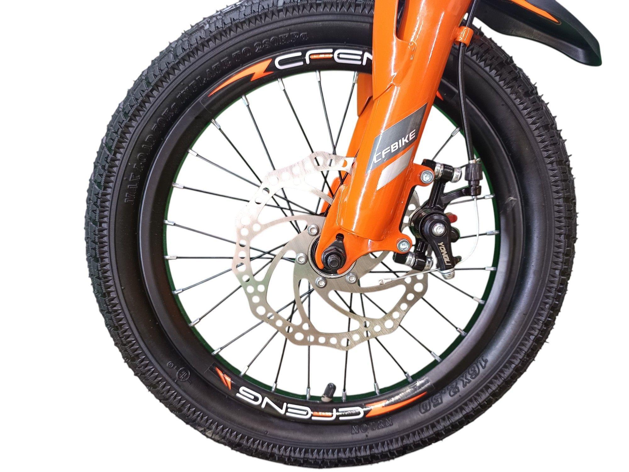 Bicicleta Aro 16 Cfbike Gris Naranjo-6