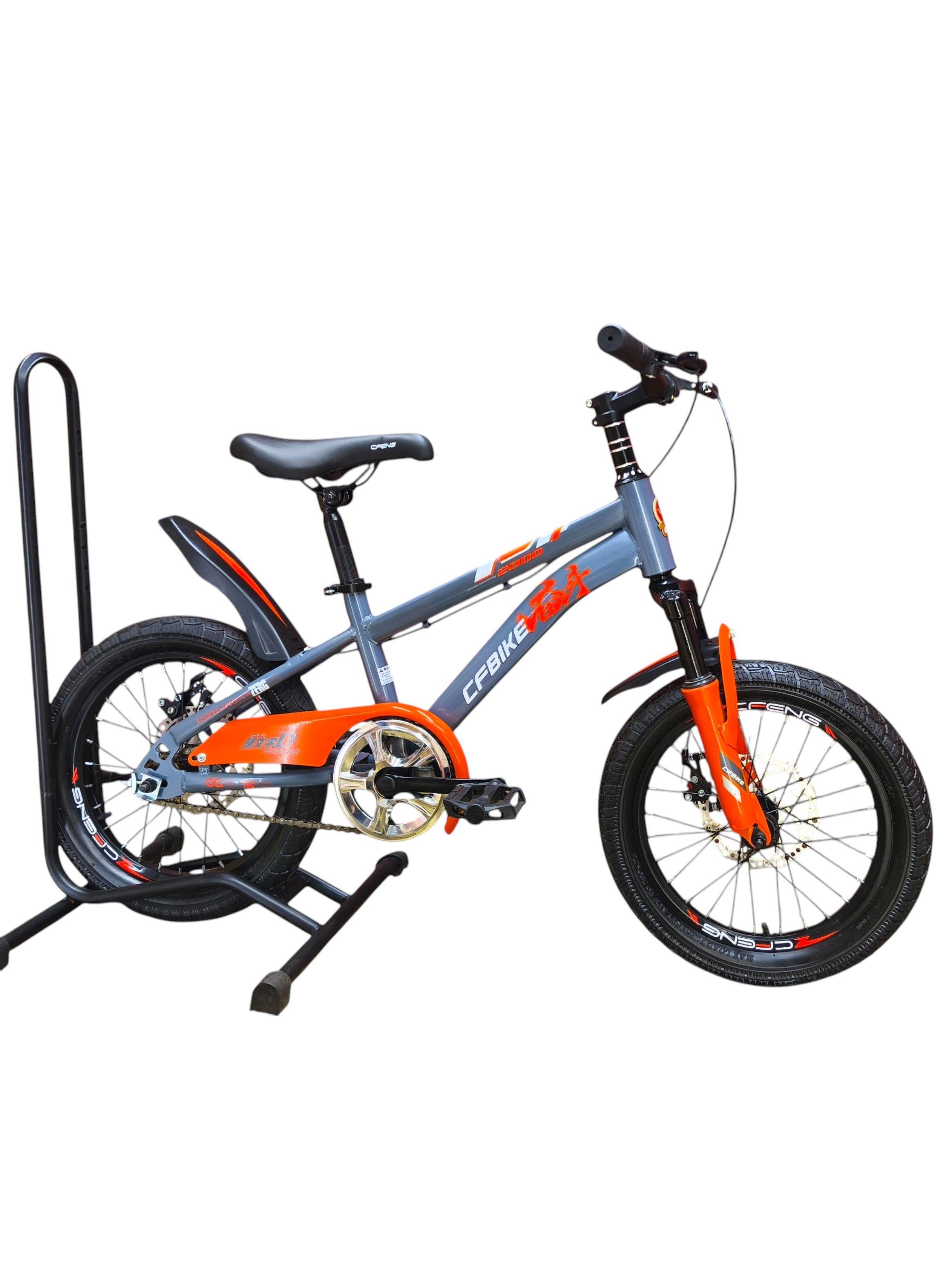 Bicicleta Aro 16 Cfbike Gris Naranjo-2