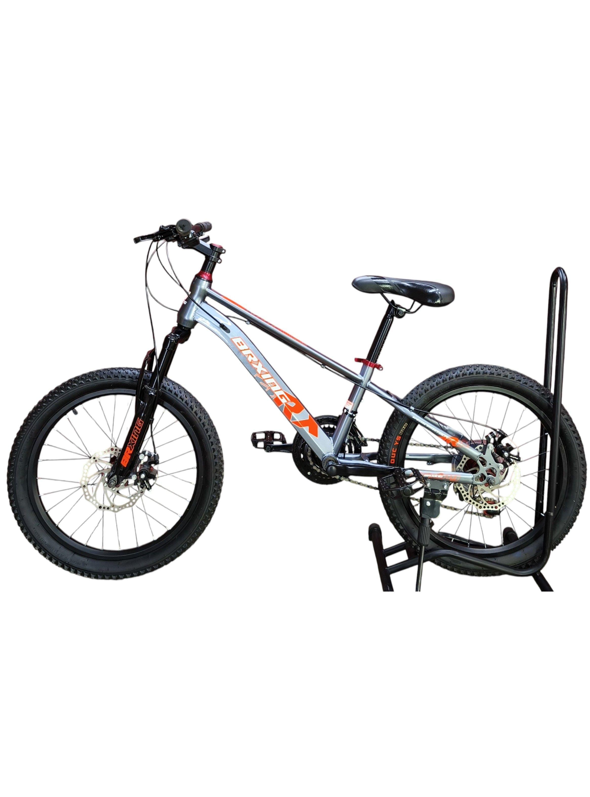 Bicicleta Aro 20 Brxing Con Freno Disco Y 21 Vel. Gris Log Naranjo Mr-3