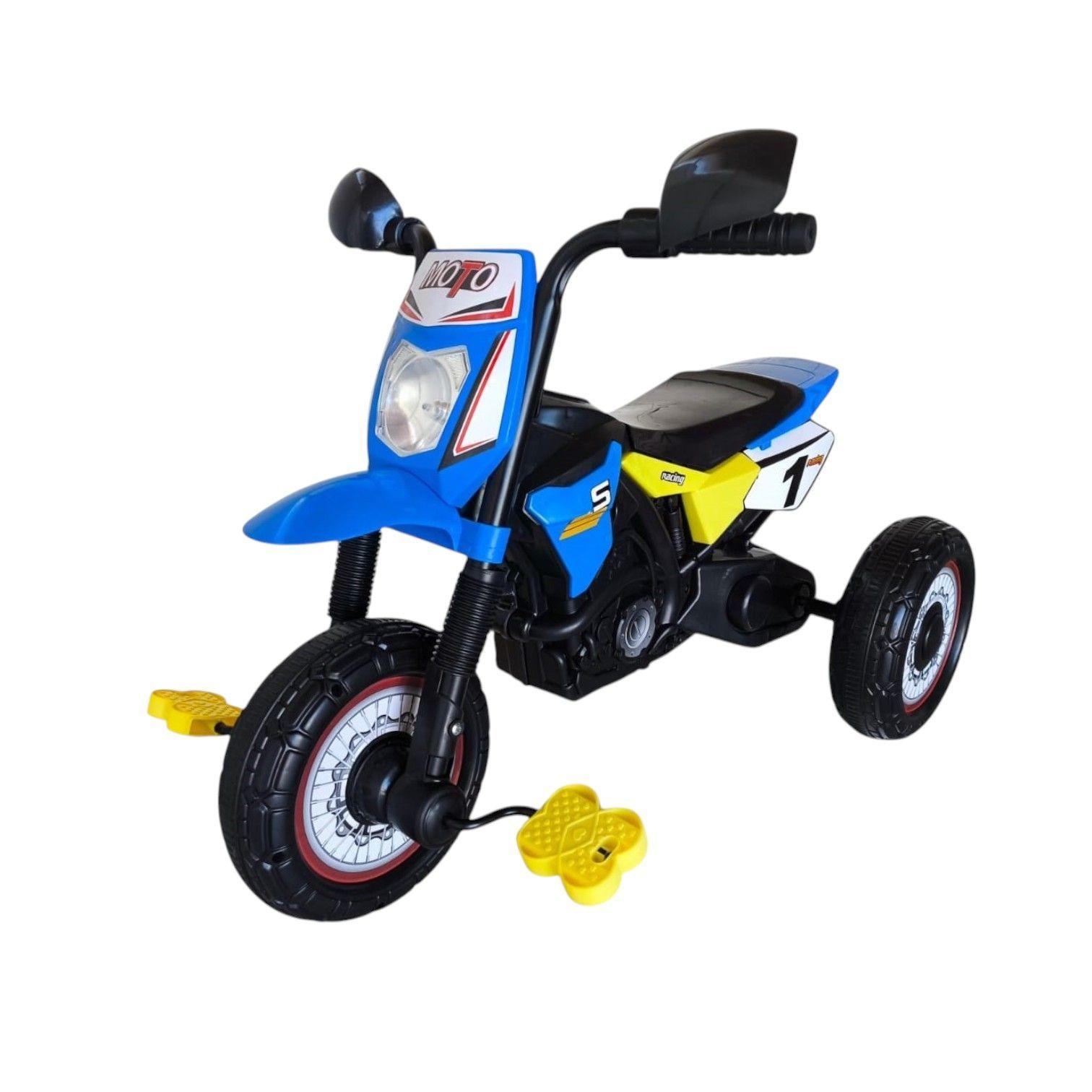 Triciclo Infantil Tipo Moto 3 Ruedas Azul-2