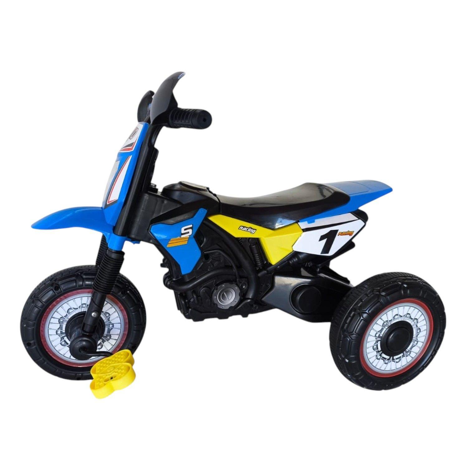 Triciclo Infantil Tipo Moto 3 Ruedas Azul-3