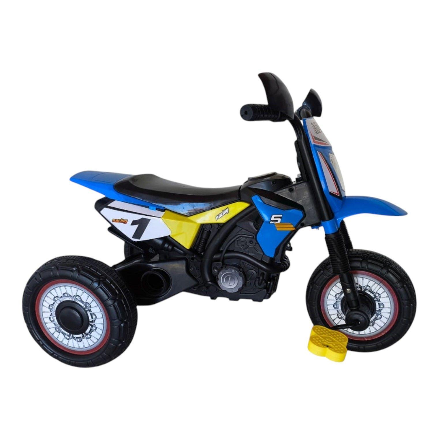 Triciclo Infantil Tipo Moto 3 Ruedas Azul-4
