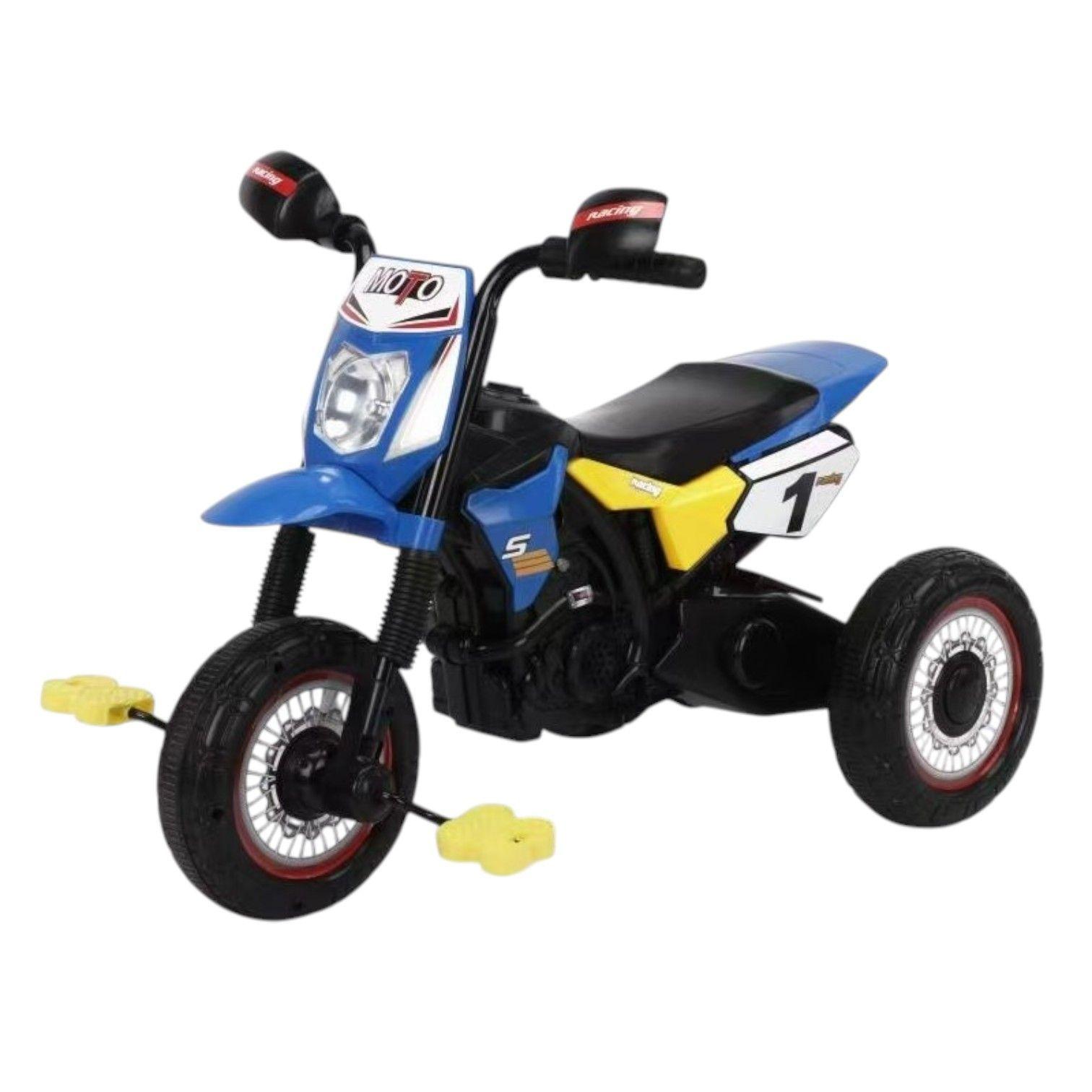 Triciclo Infantil Tipo Moto 3 Ruedas Azul-6