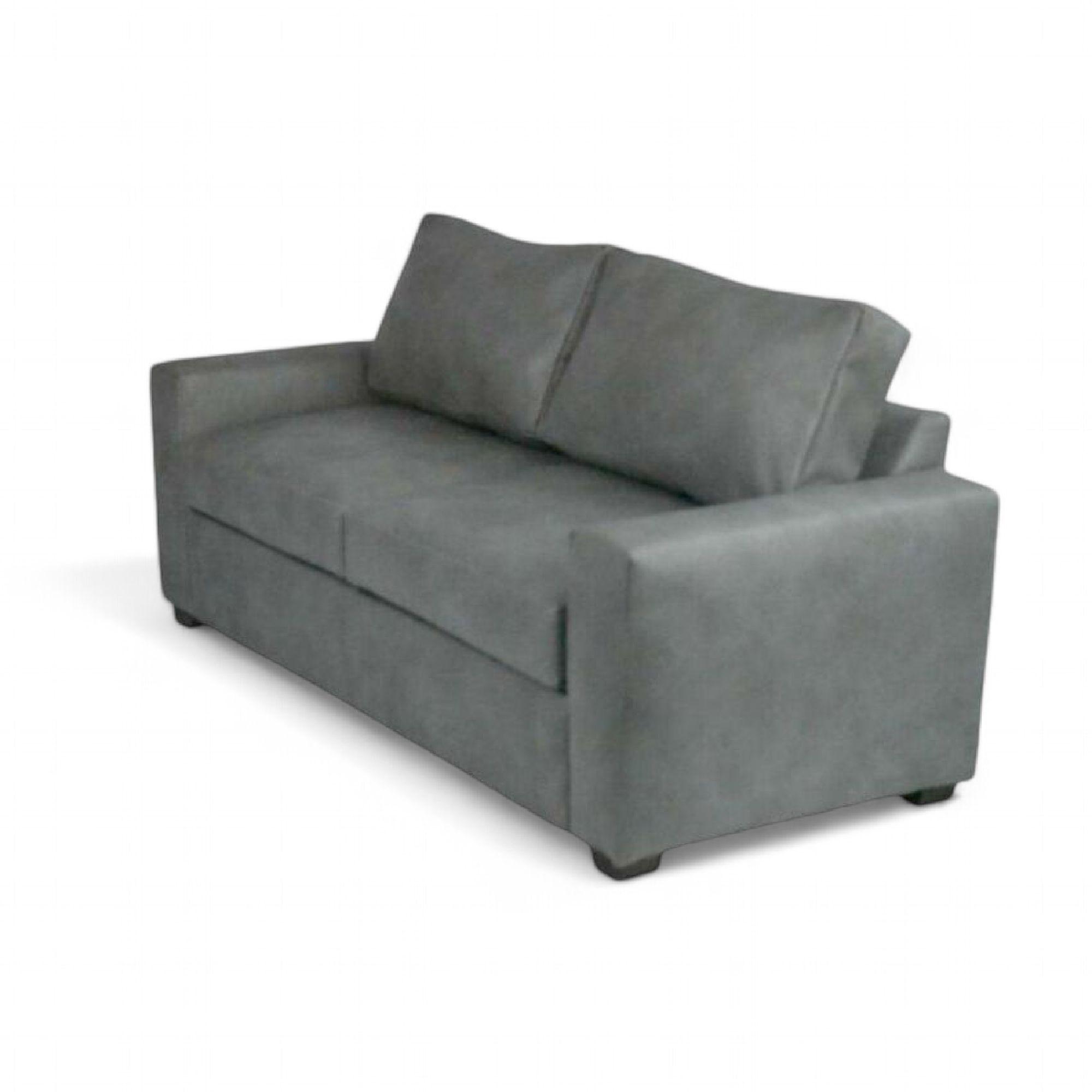 Sofá  3 Cuerpos Ecocuero Gris Perla-3