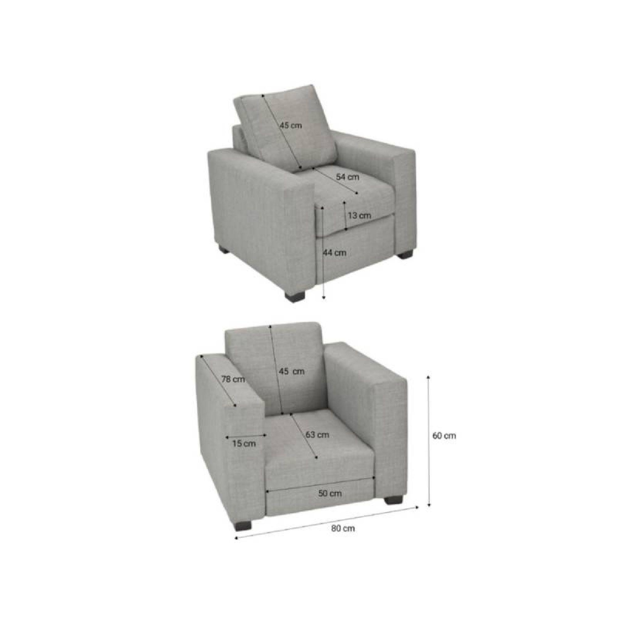 Living Lino Gris Plata 3-1-1-5