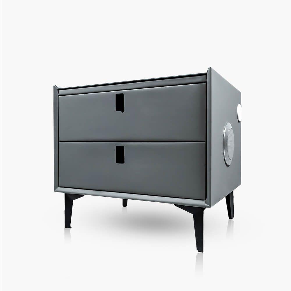 Velador inteligente gris claro con parlante-4