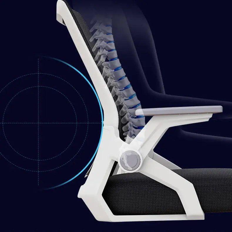 Silla de oficina luxury ergonómica blanco-negra-3