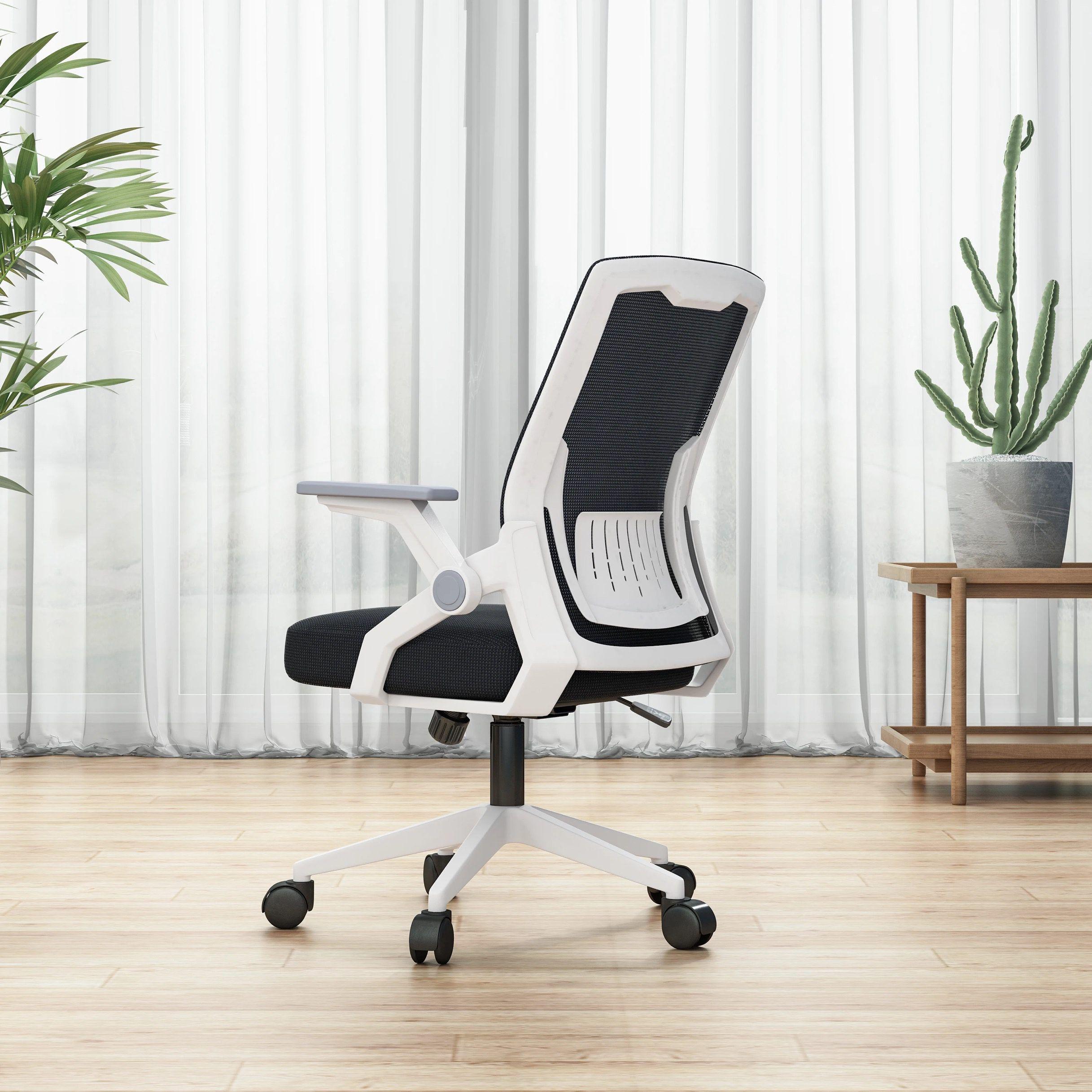 Silla de oficina luxury ergonómica blanco-negra-5