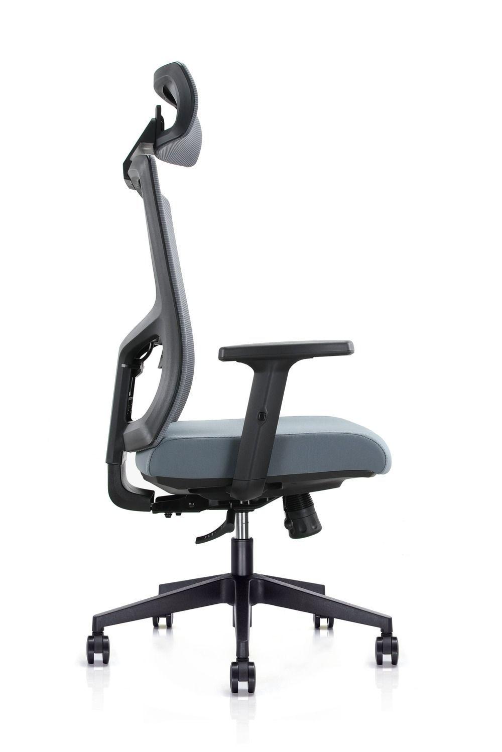 Silla De Oficina Gerencial Ergonómica Piacere Gris-4