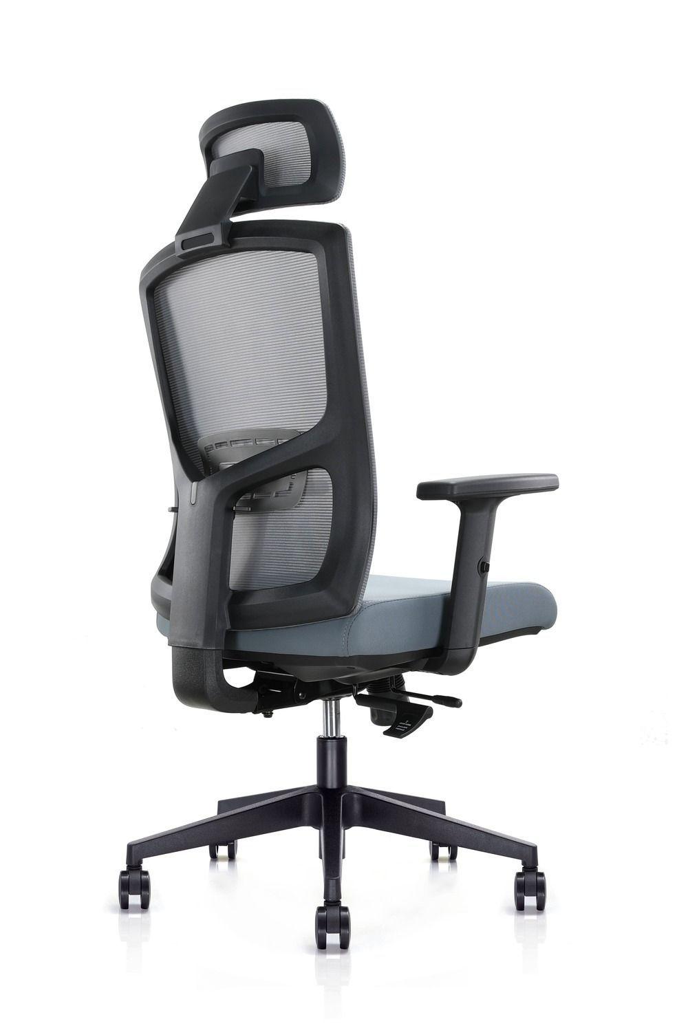 Silla De Oficina Gerencial Ergonómica Piacere Gris-5