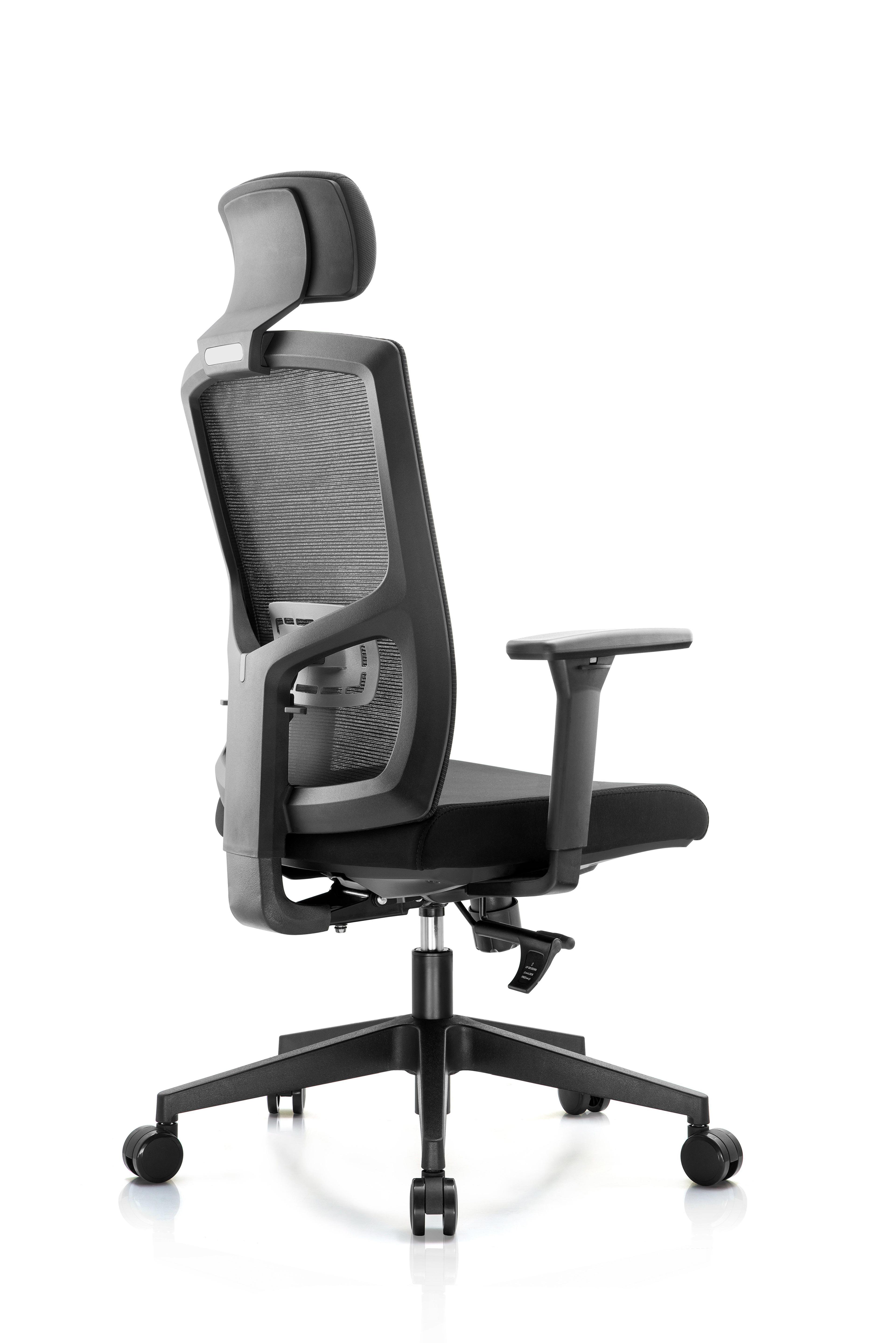 Silla Gerencial Premium de oficina Piacere color negro-4
