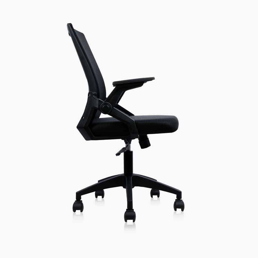 Silla de oficina luxury ergonómica negra-3