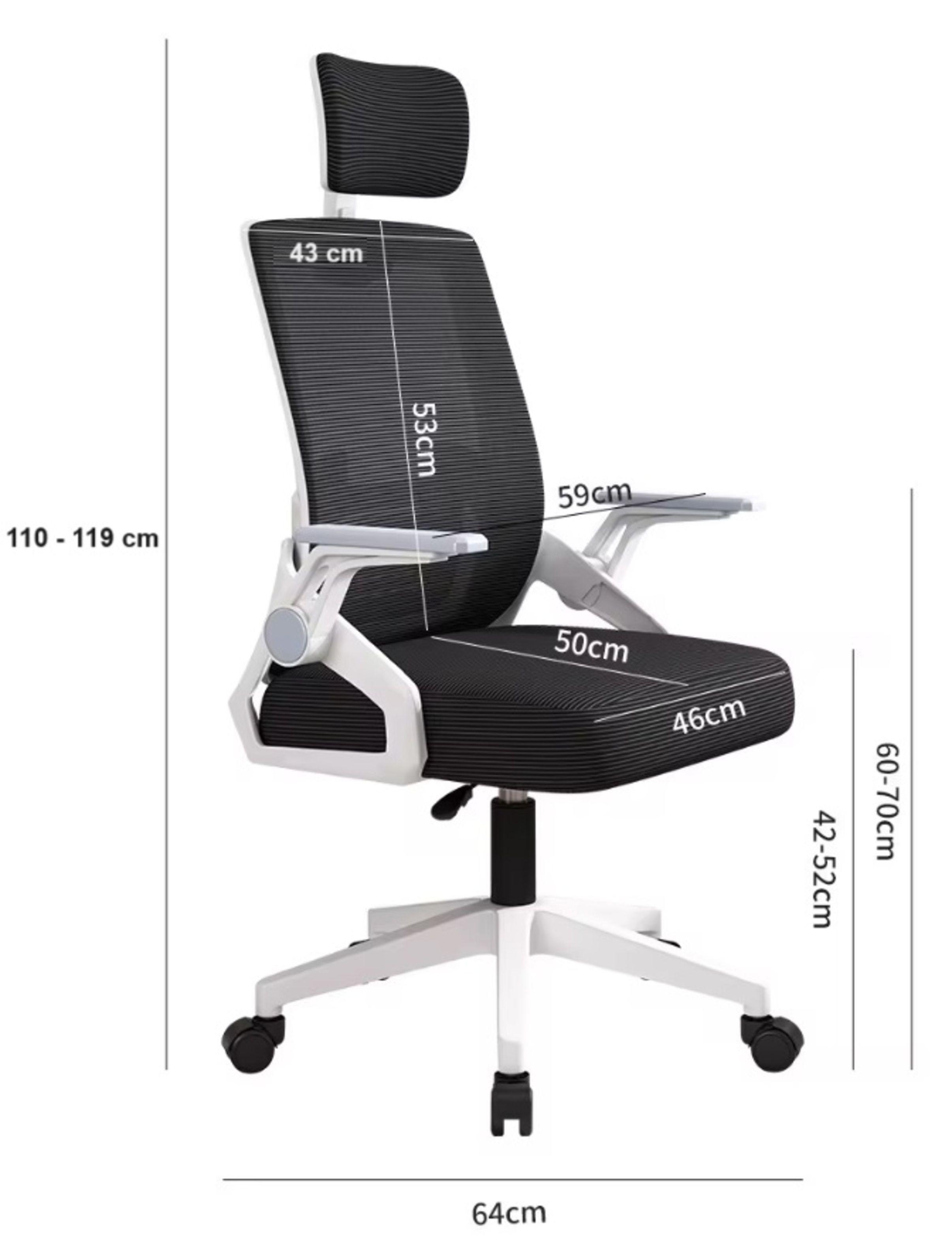 Silla Ejecutiva de Oficina Ergonomic Essential Blanco-3