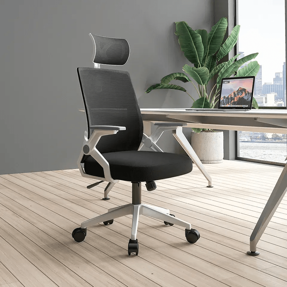 Silla de oficina ejecutiva Ergonomic Plus Blanco-4