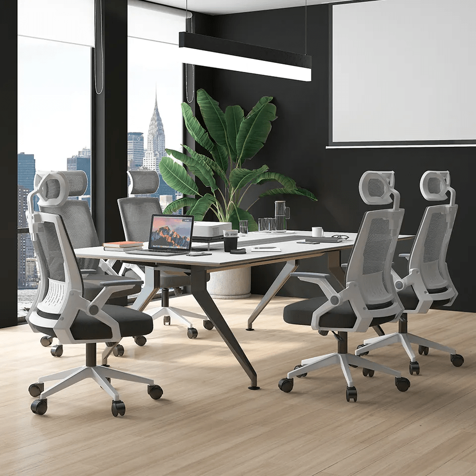 Silla de oficina ejecutiva Ergonomic Plus Blanco-5
