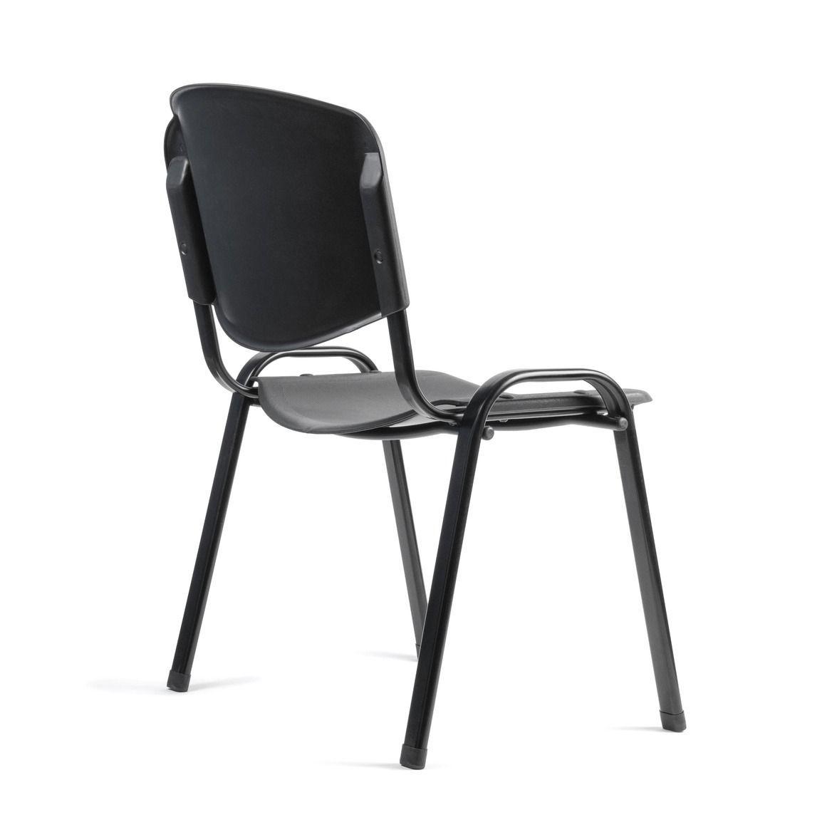 Silla visita ISO polipropileno negro-3