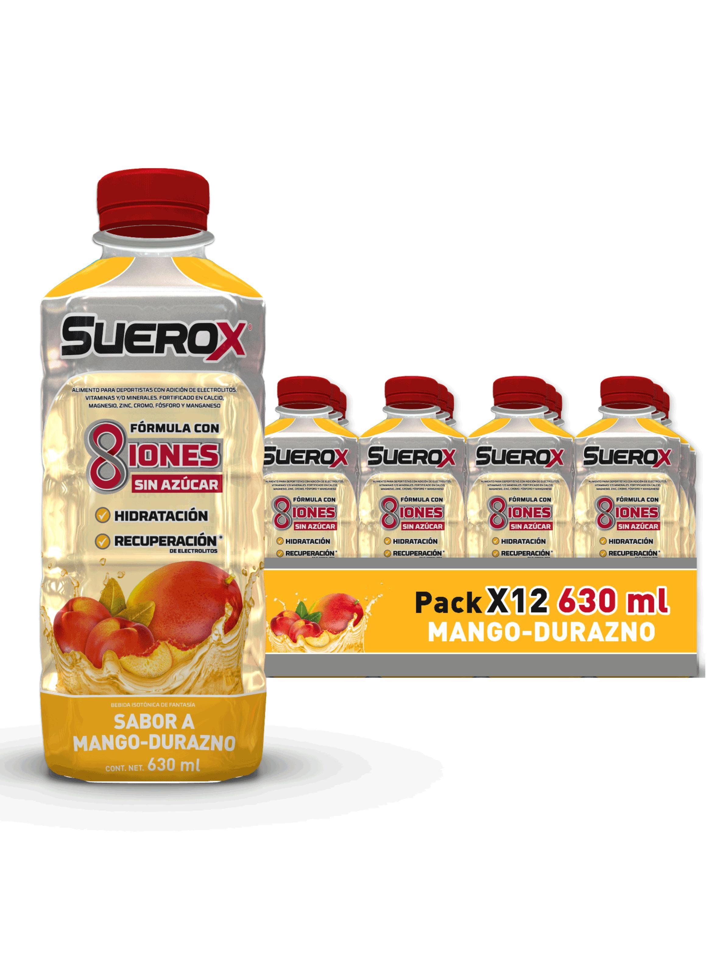 Pack 12 Suerox Bebida Isotónica Mango-Durazno 630 ML-0