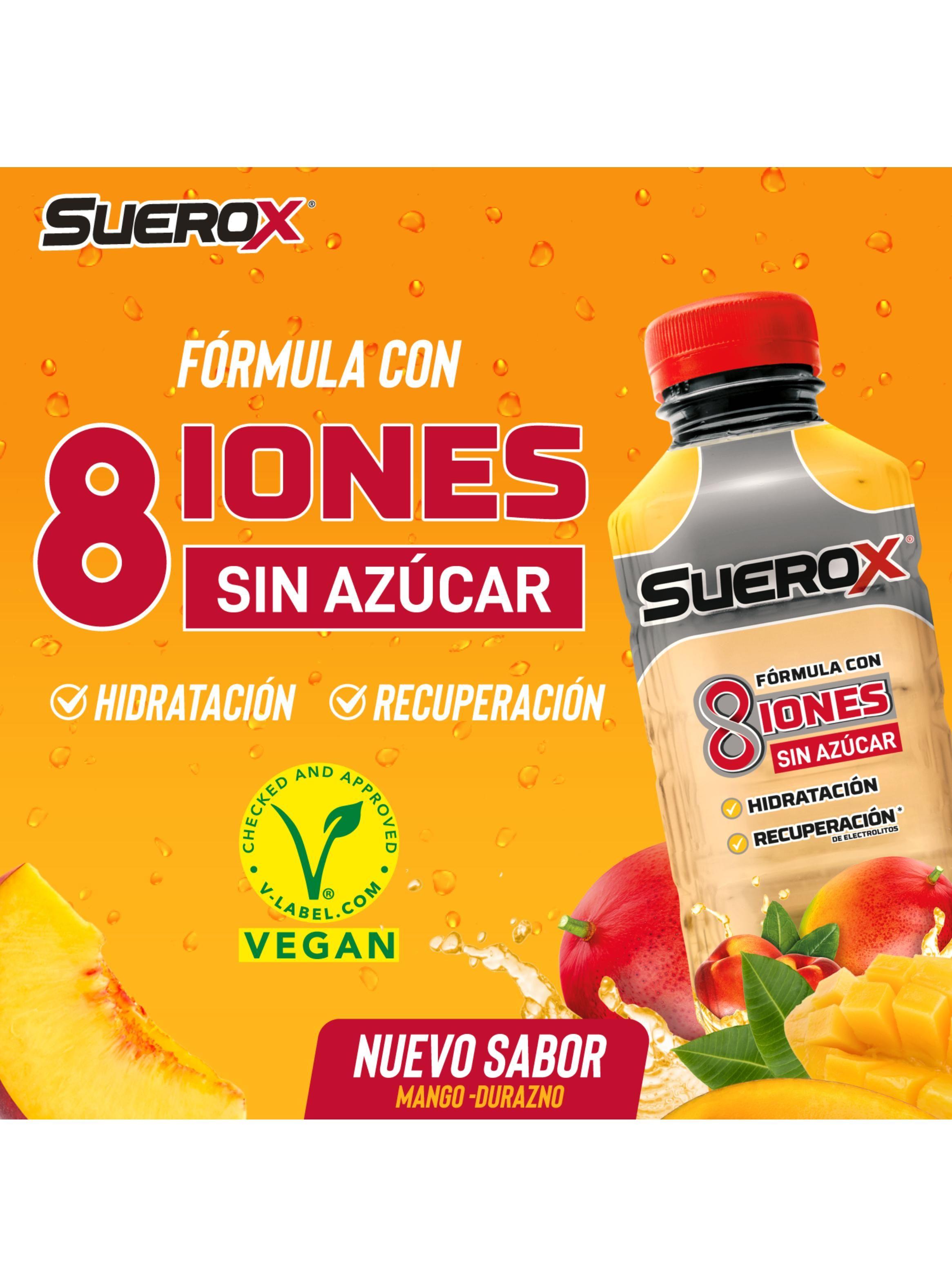 Pack 12 Suerox Bebida Isotónica Mango-Durazno 630 ML-2