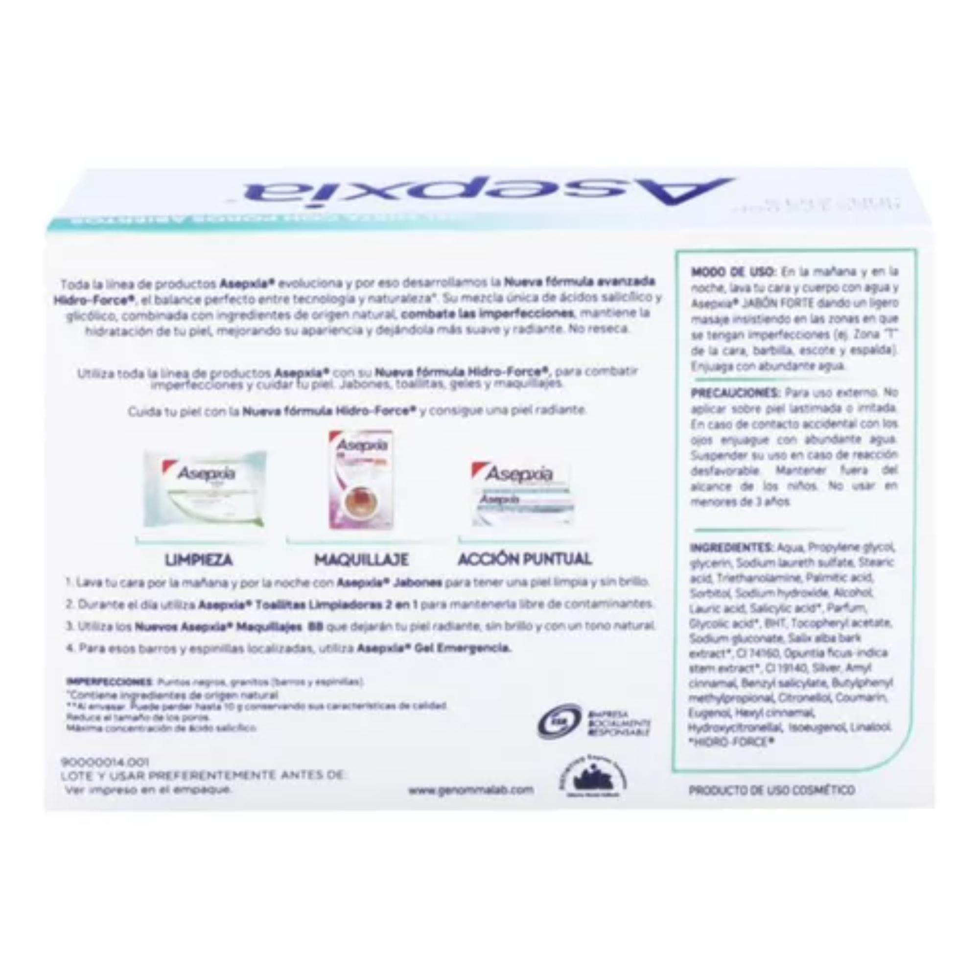 Asepxia Fórmula Forte Jabón Facial En Barra 100 Gr-1