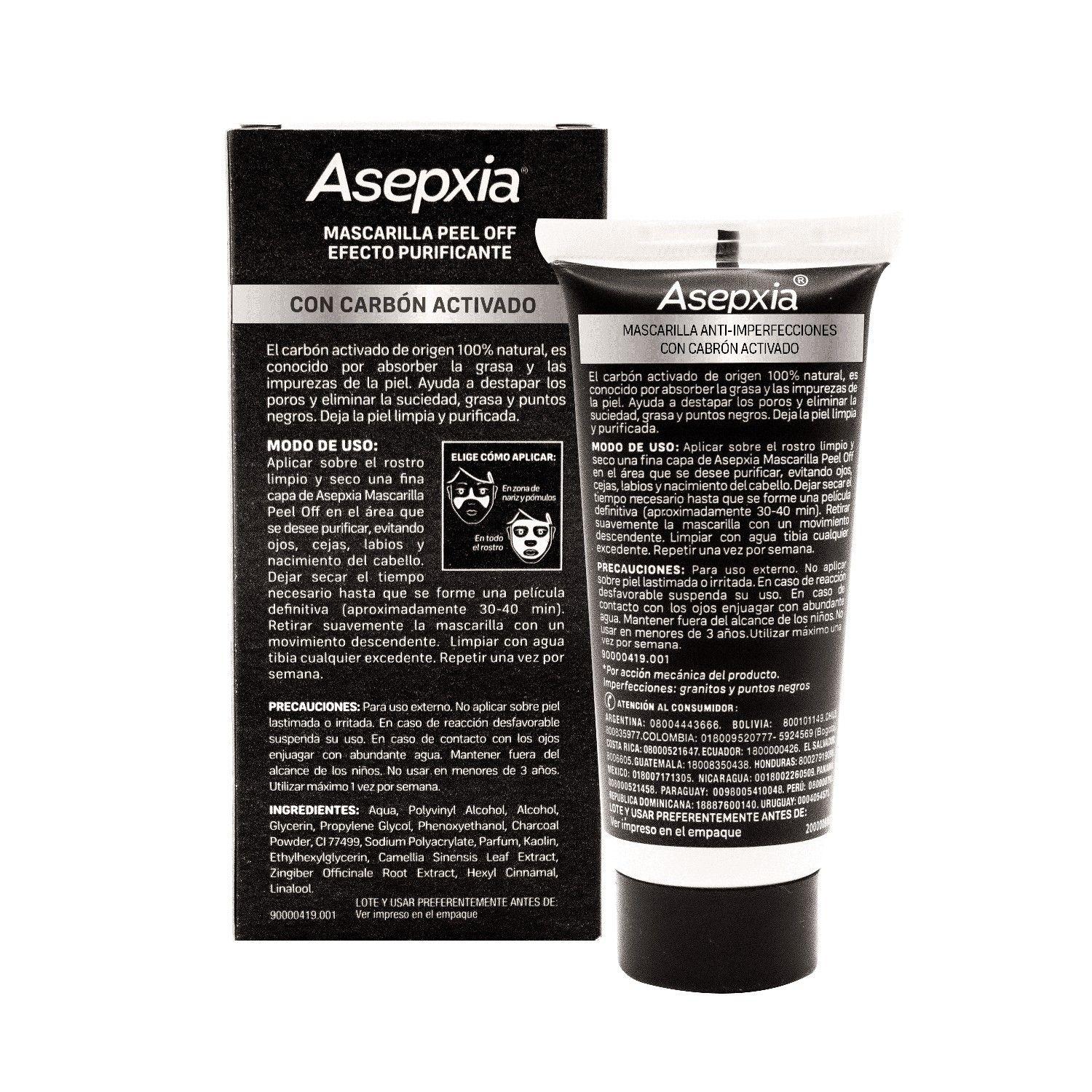 Asepxia Mascarilla Peel Off Purificante Carbón 30 Gr-4
