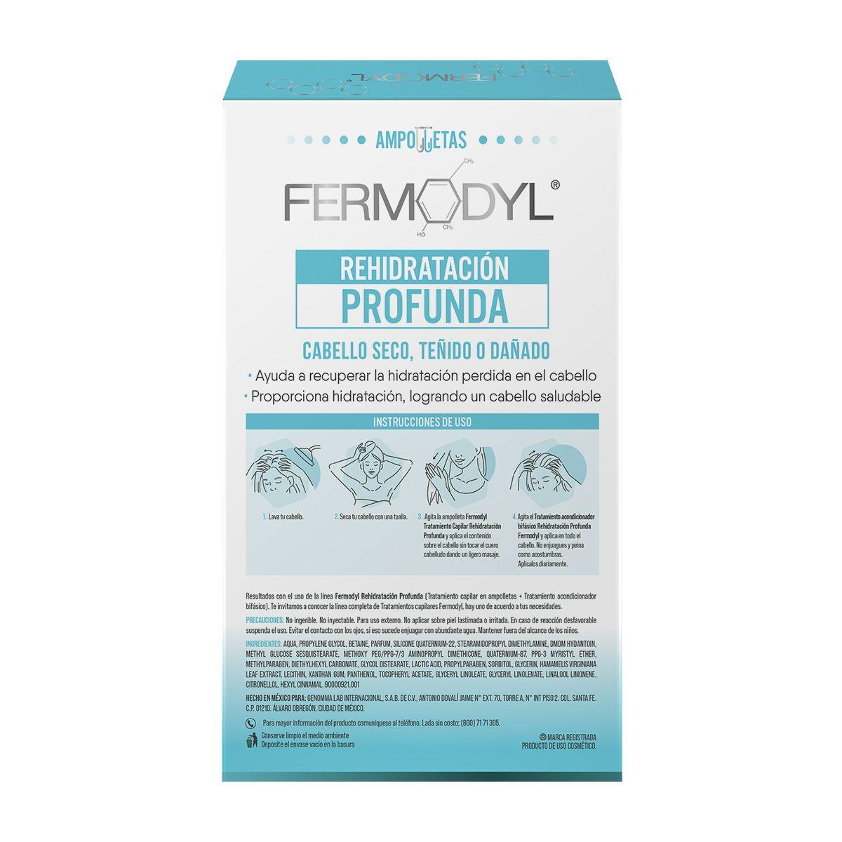 Fermodyl Rehidratación Capilar Profunda Ampollas 6X10Ml-2