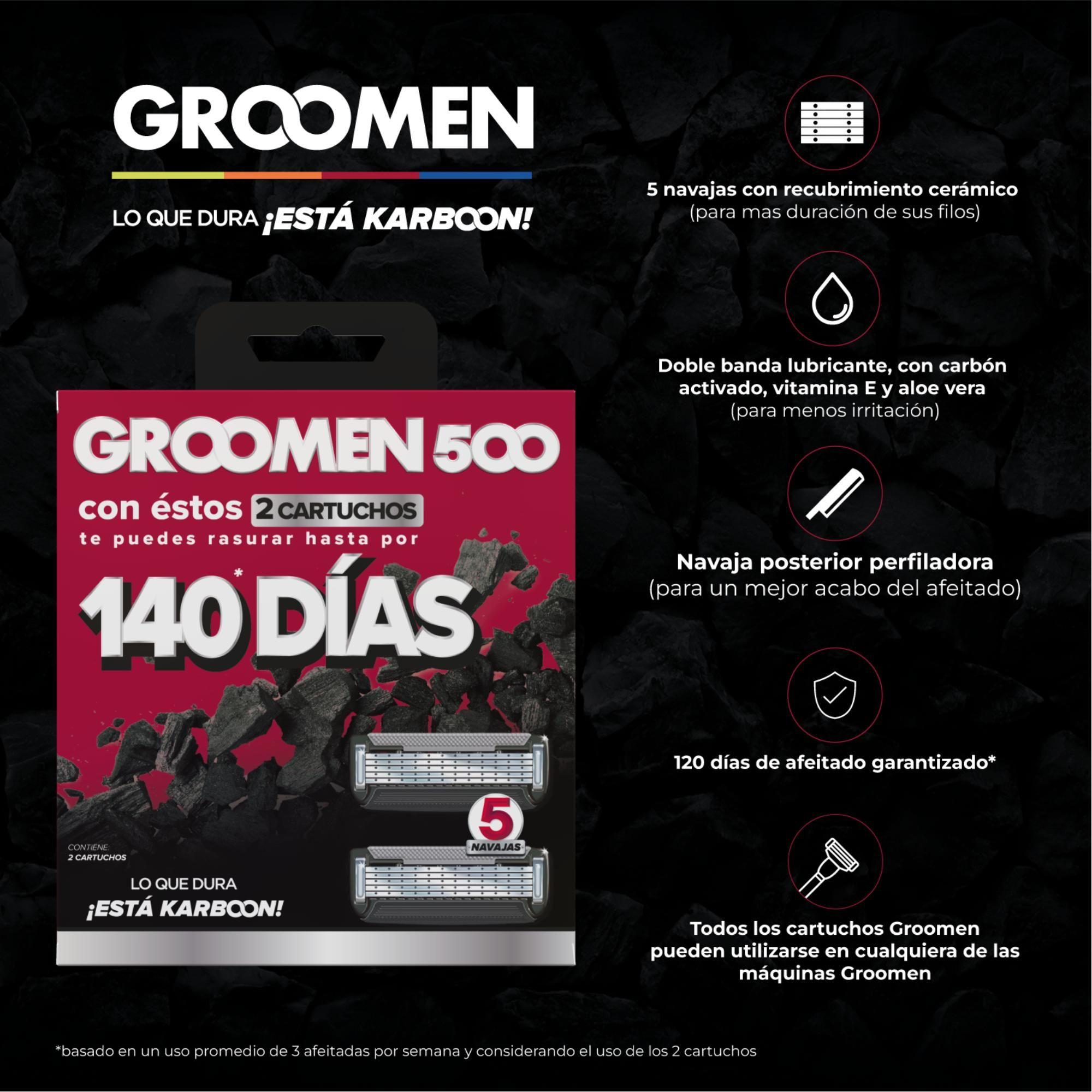 Repuesto Maquina Afeitar Groomen 500 X 2 Repuestos-3