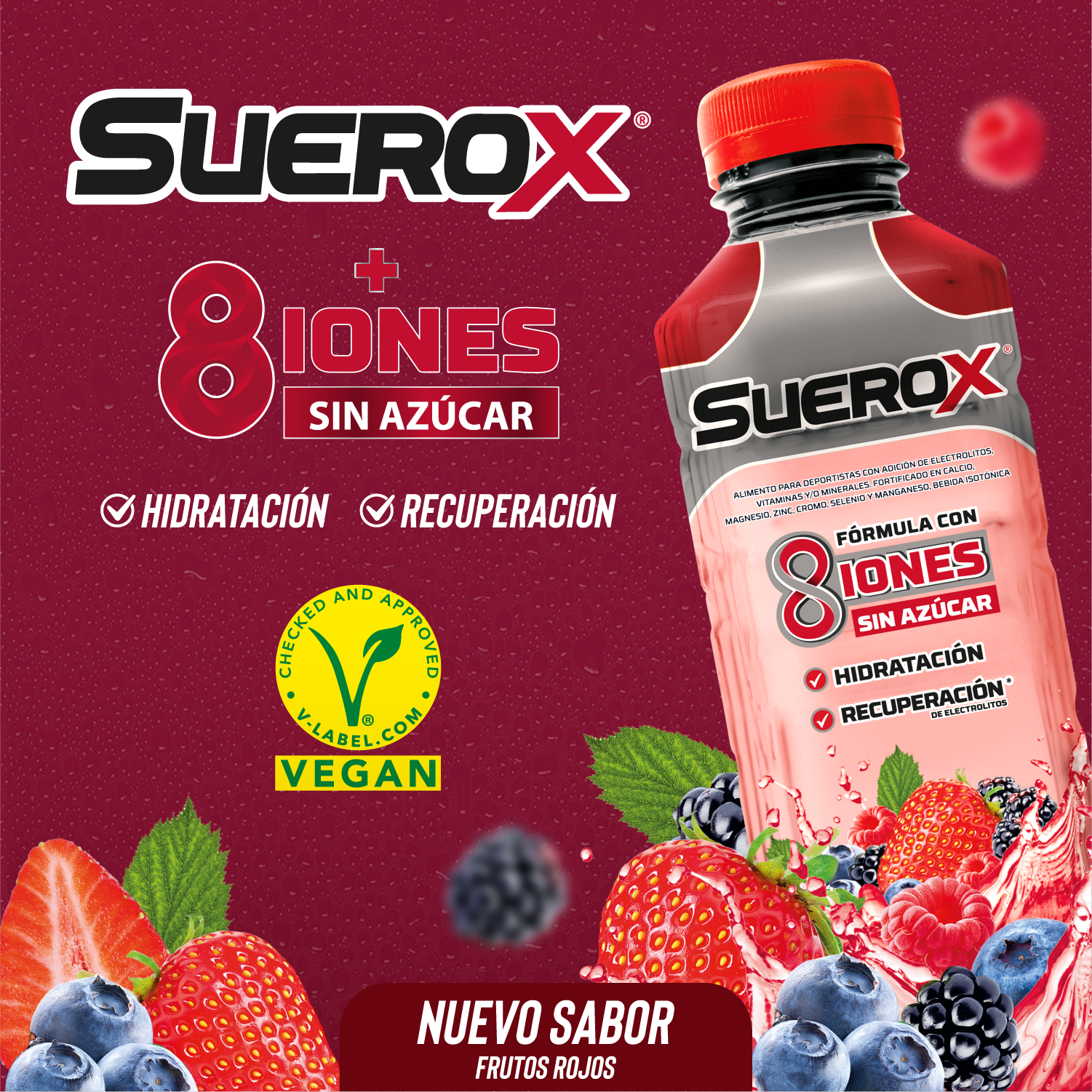 Pack Suerox Bebida Isotonica Frutos Rojos 630 Ml X 6 Un-4
