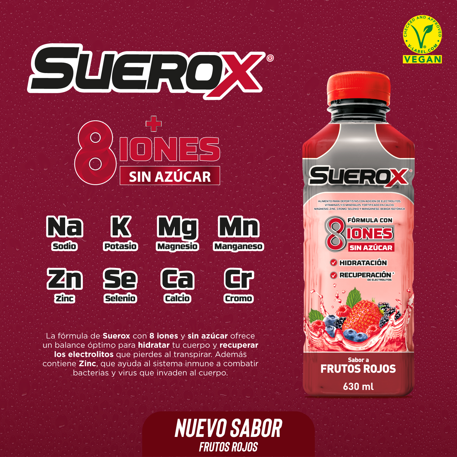 Pack Suerox Bebida Isotonica Frutos Rojos 630 Ml X 6 Un-6