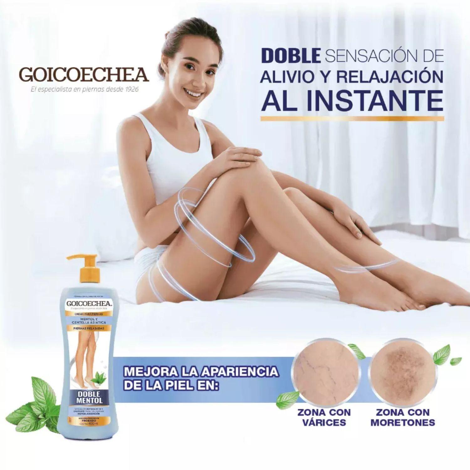 Goicoechea Crema Para Piernas Doble Mentol 400 ml-2