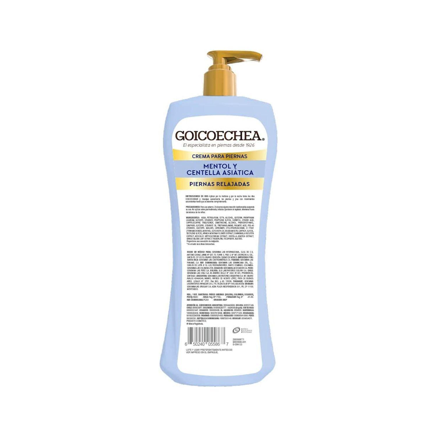 Goicoechea Crema Para Piernas Doble Mentol 400 ml-3