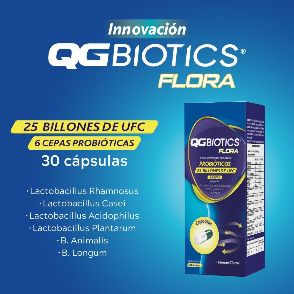 QGBiotics Flora probióticos 25 billones UFC - 30 cápsulas-2
