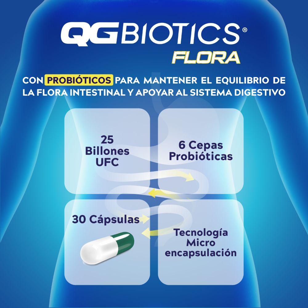 QGBiotics Flora probióticos 25 billones UFC - 30 cápsulas-3