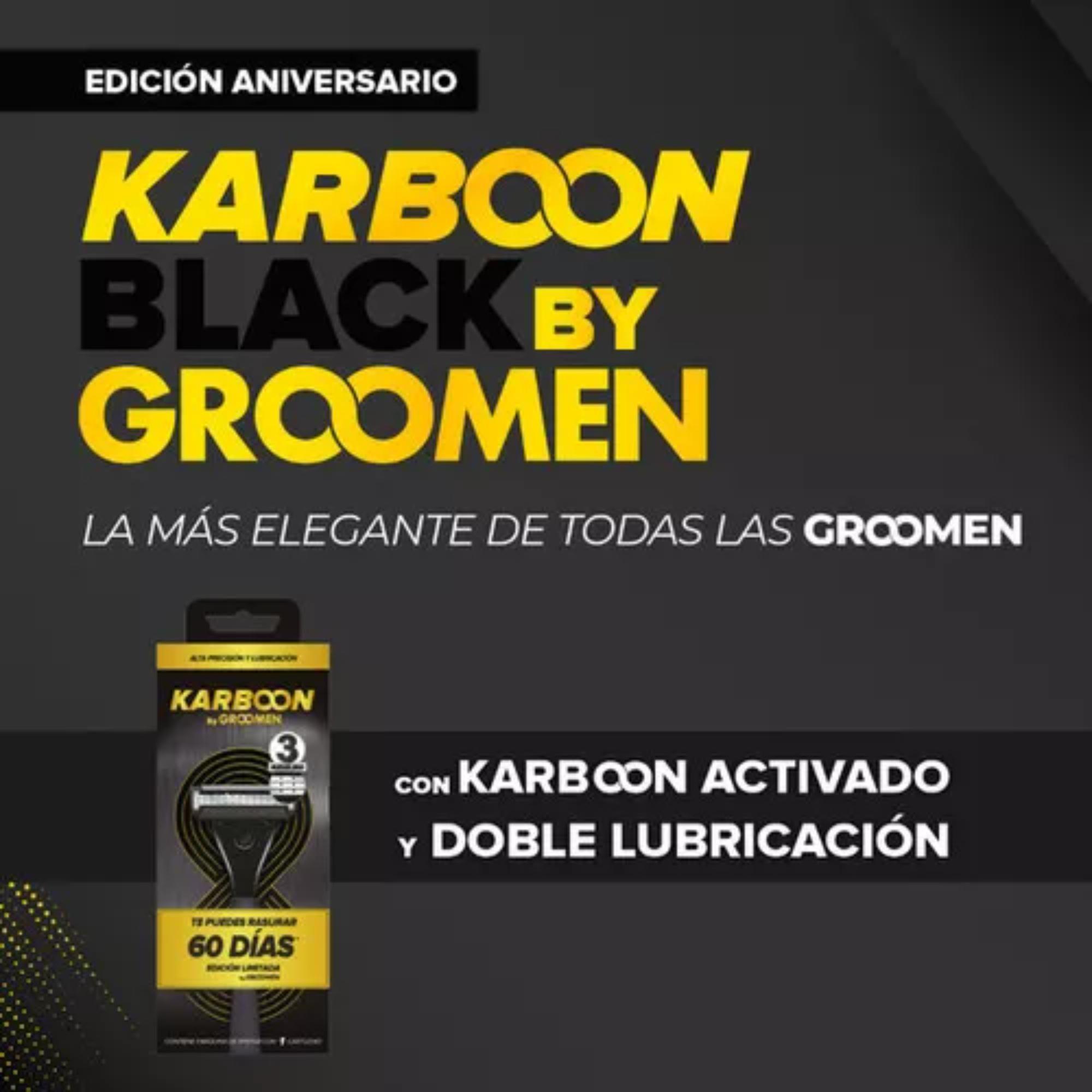 Afeitadora Desechable Groomen Black 300x1-2