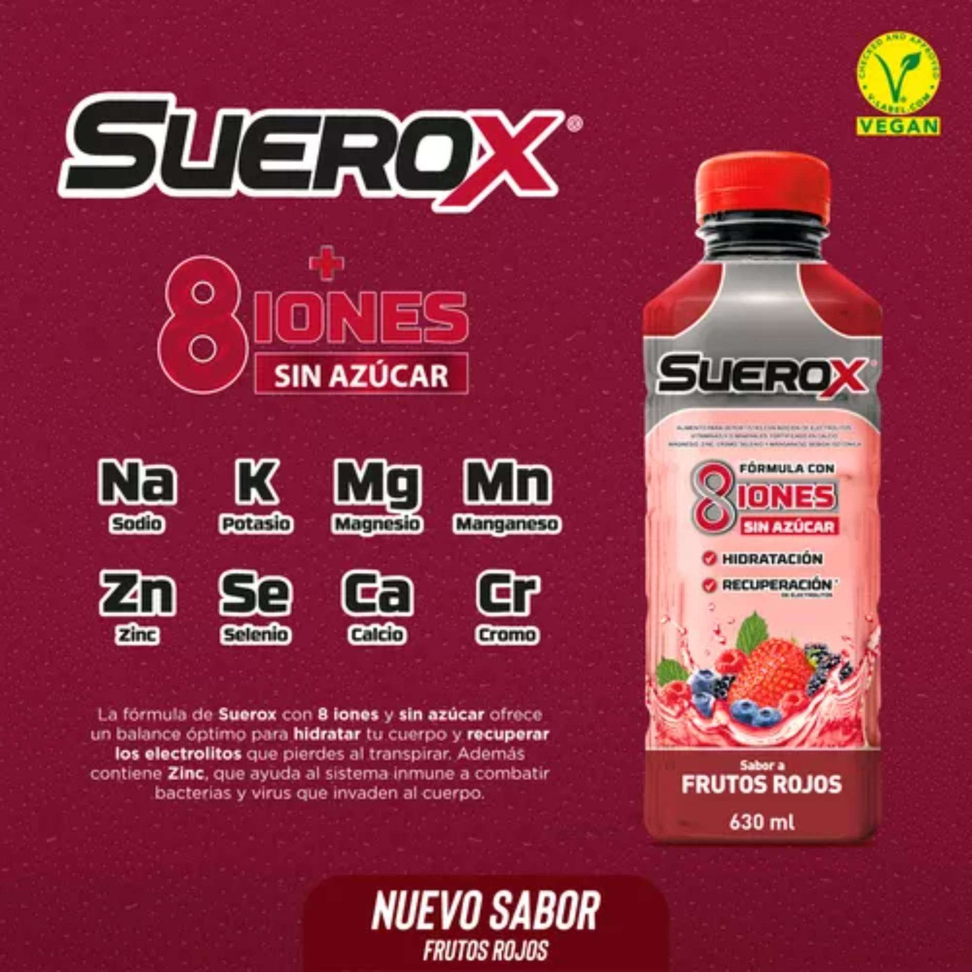 Suerox Bebida Isotonica Sabor Frutos Rojos 630 Ml-3