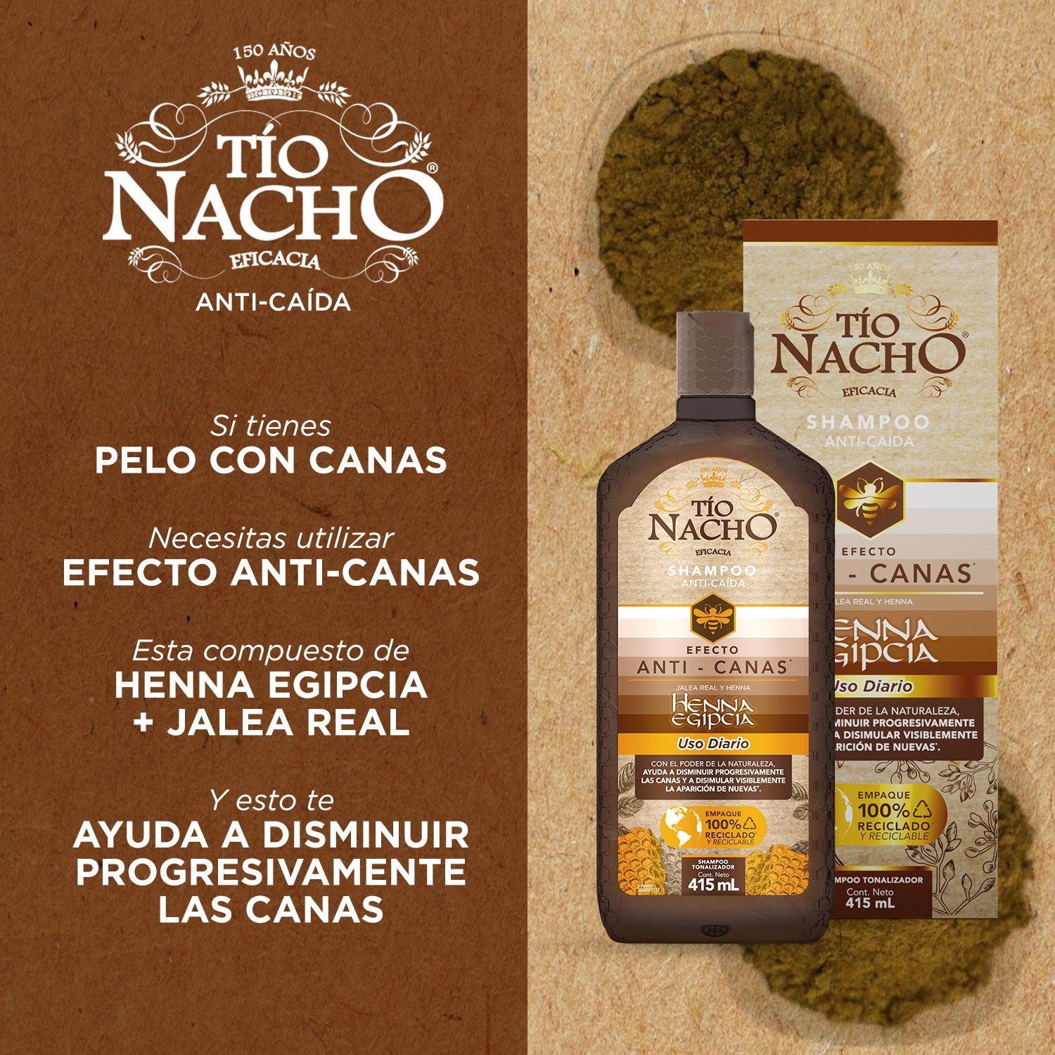 Pack Tío Nacho Anti Canas Shampoo + Acondicionador 415Ml C/U-4