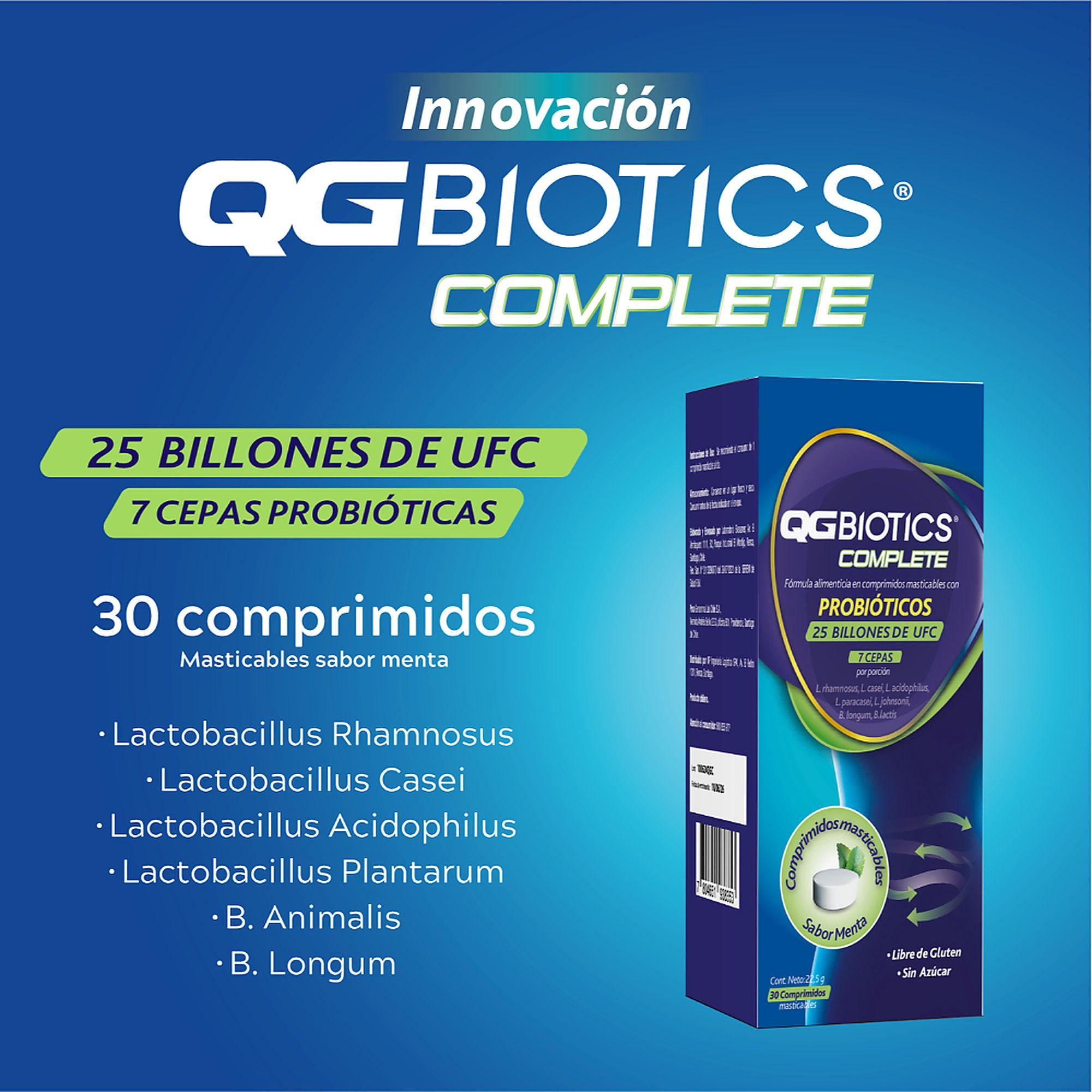 QGBiotics Complete probióticos 25 billon UFC 30 masticables-2