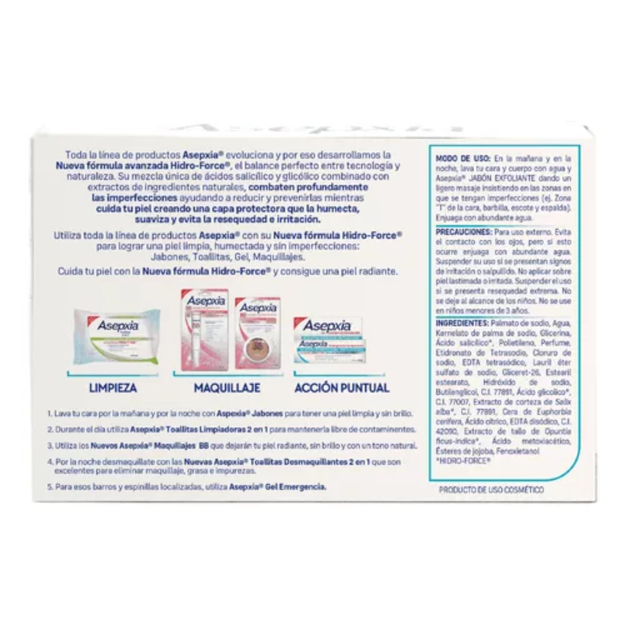 Asepxia Jabón Exfoliante en barra 100 Gr-2