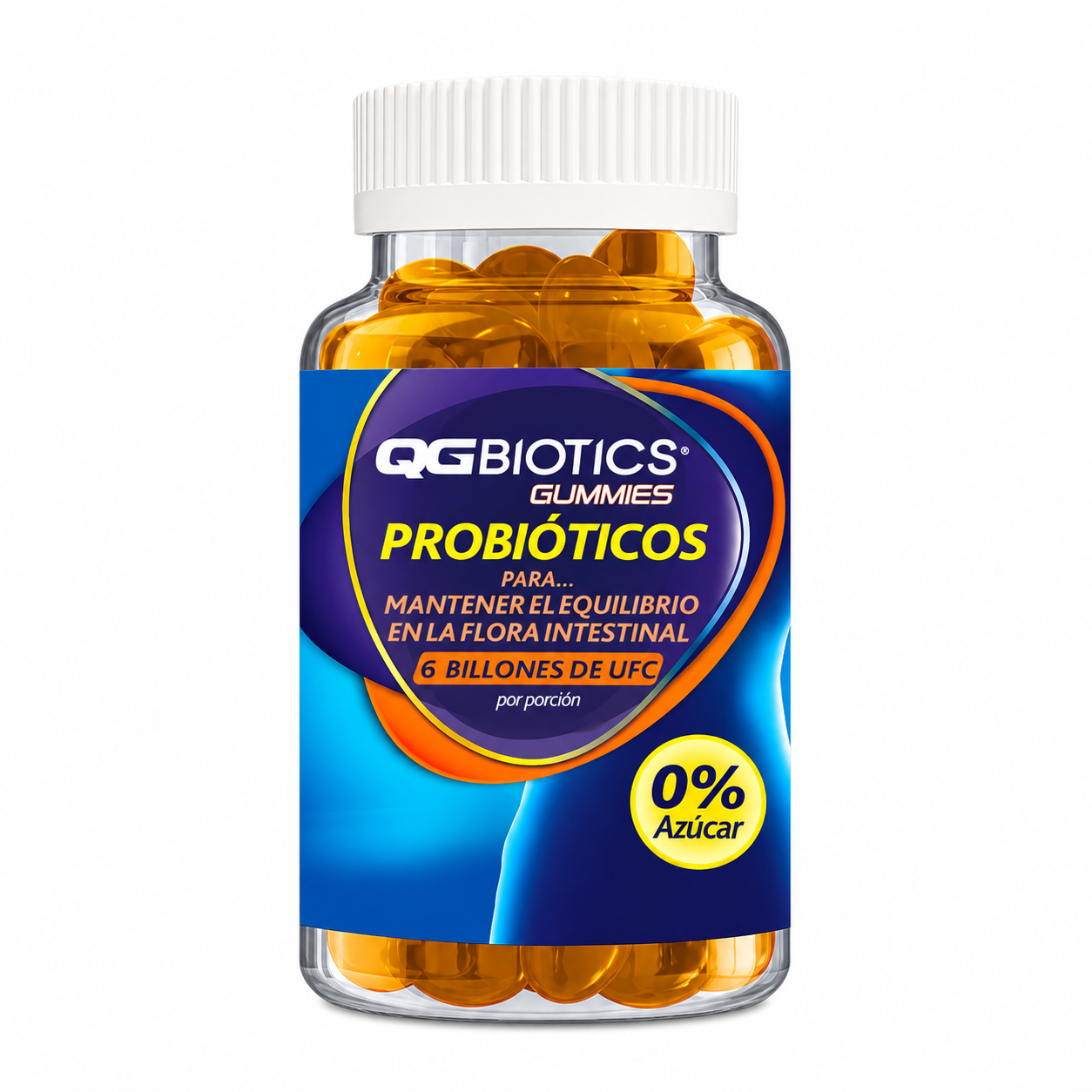 QGBiotics Gummies probióticos 6 billones UFC - 60 gomitas-0