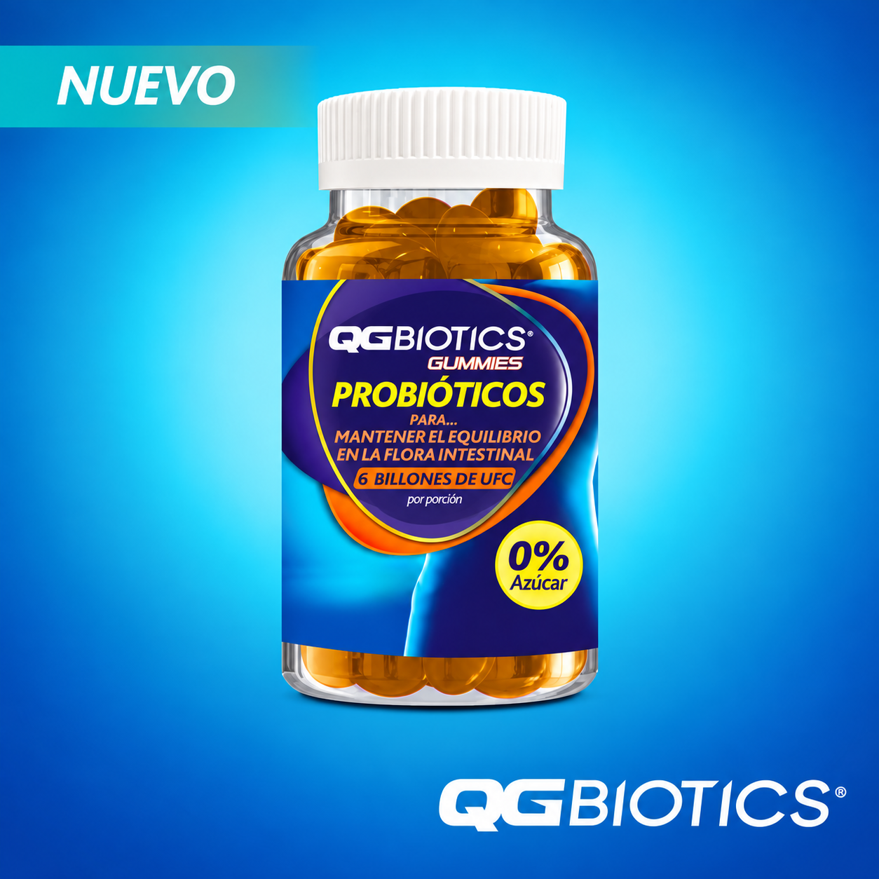 QGBiotics Gummies probióticos 6 billones UFC - 60 gomitas-1