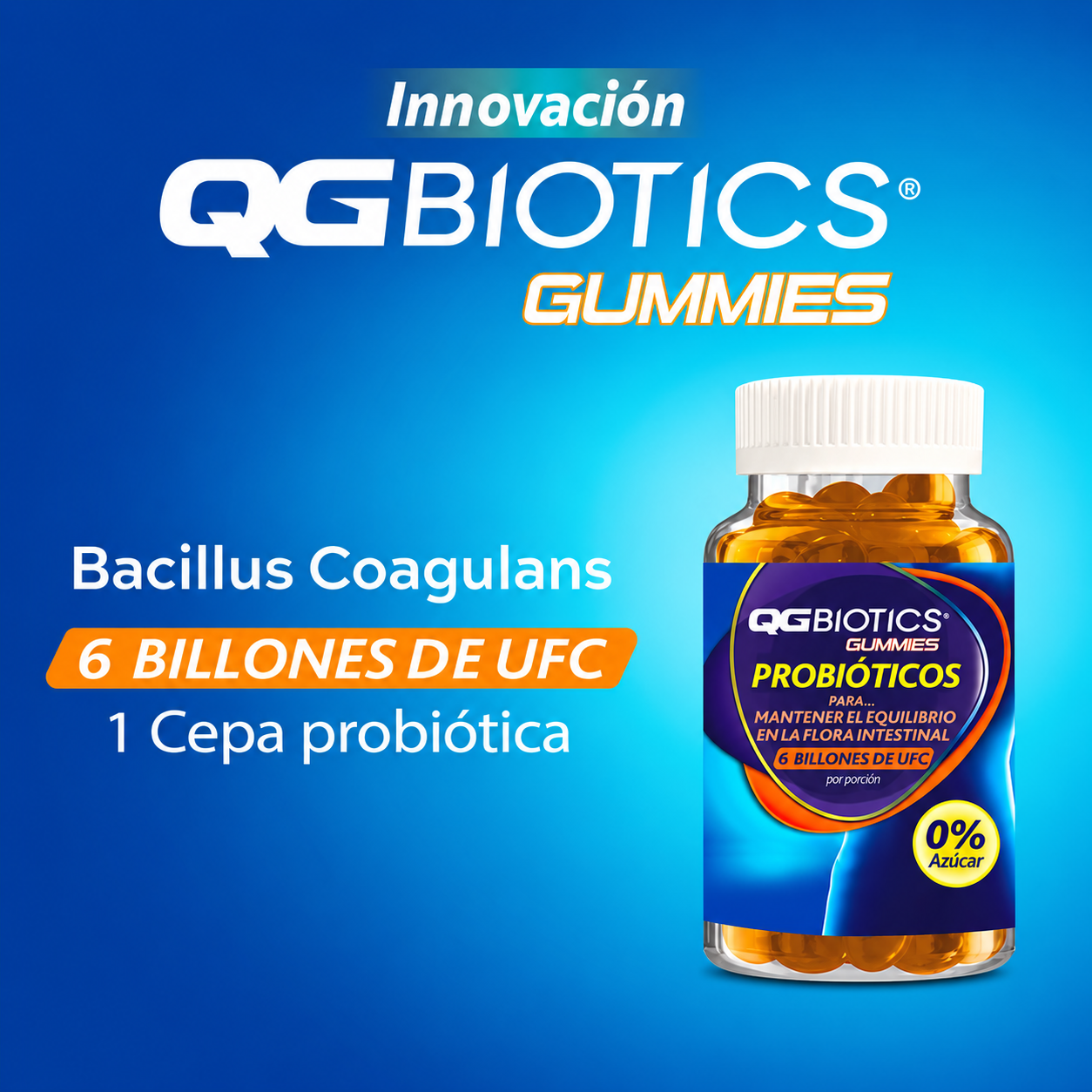 QGBiotics Gummies probióticos 6 billones UFC - 60 gomitas-3
