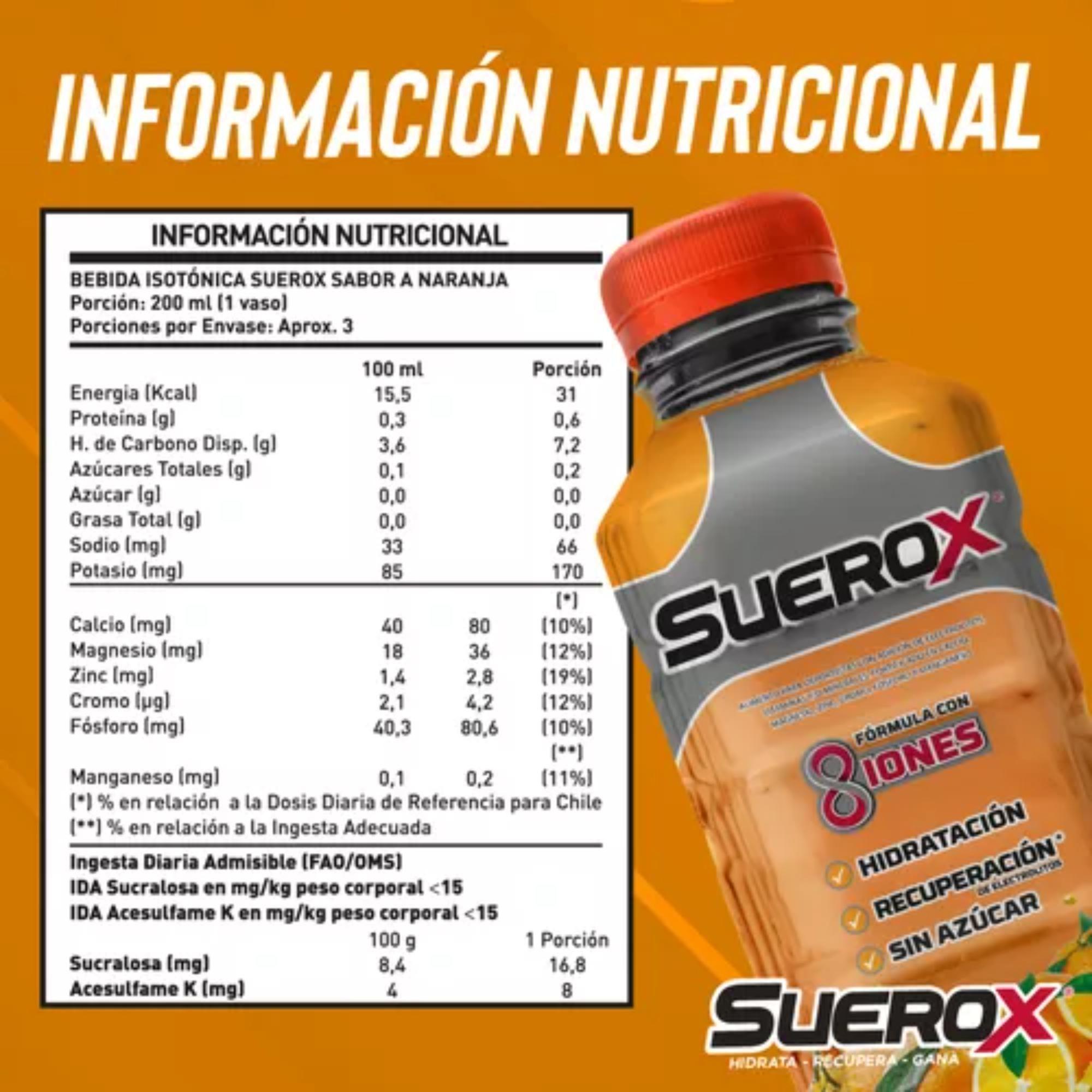 Suerox Bebida Isotónica Naranja 1 Litro-2