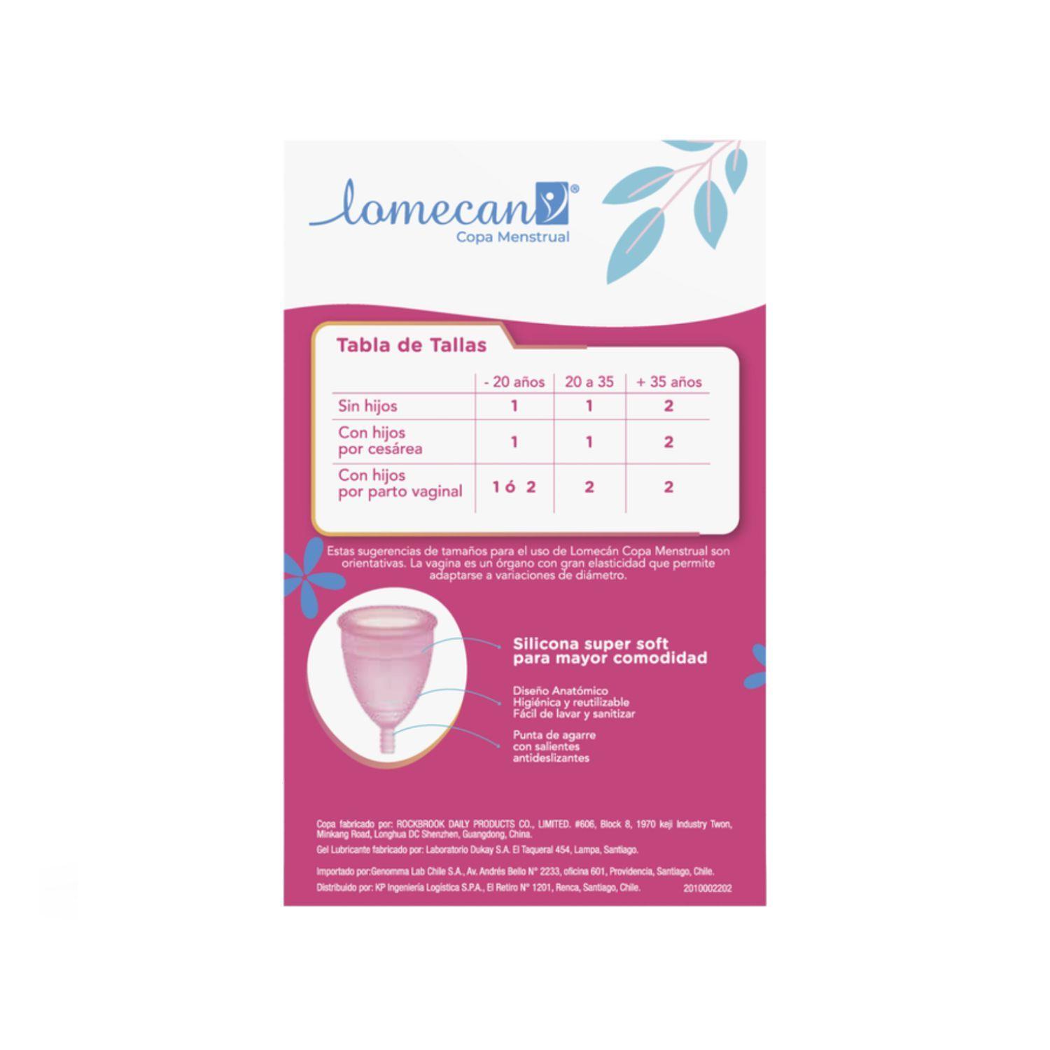 Lomecan Copa Menstrual Talla 1 X1-3