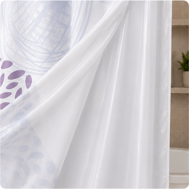 Cortina de Baño Doble Capa PEVA 180x180cm - 6 Colores-3